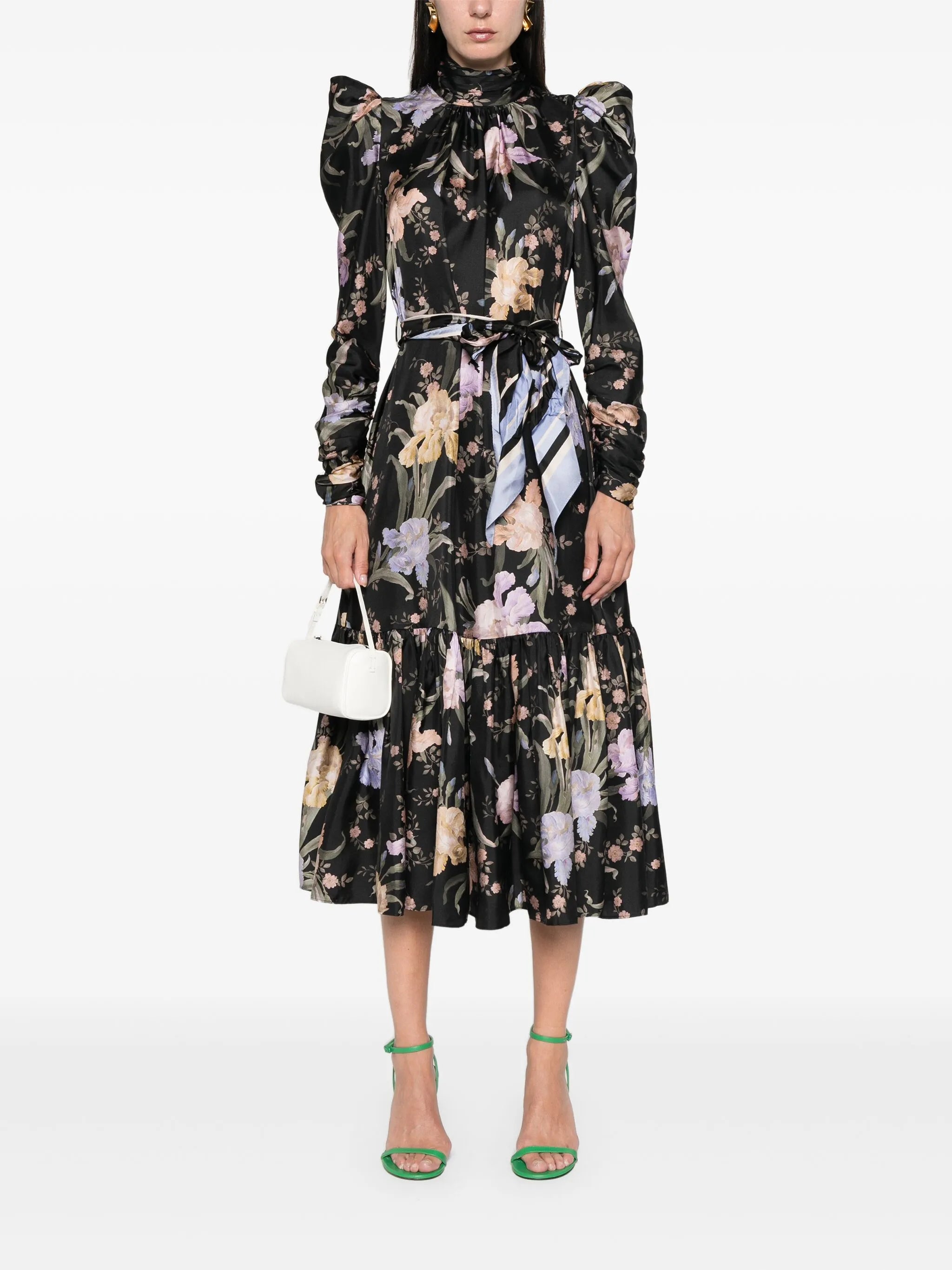 floral-print midi dress