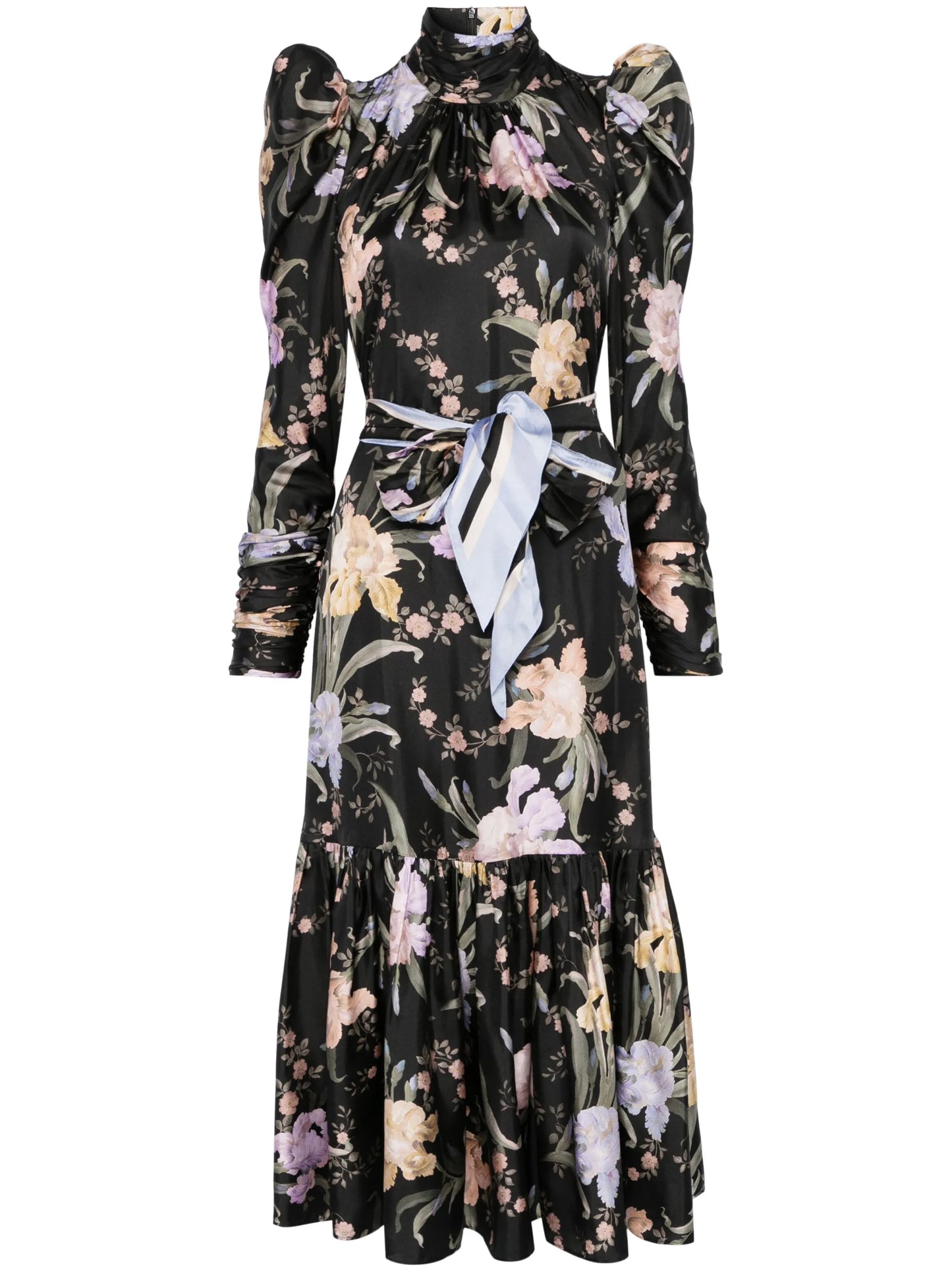 floral-print midi dress