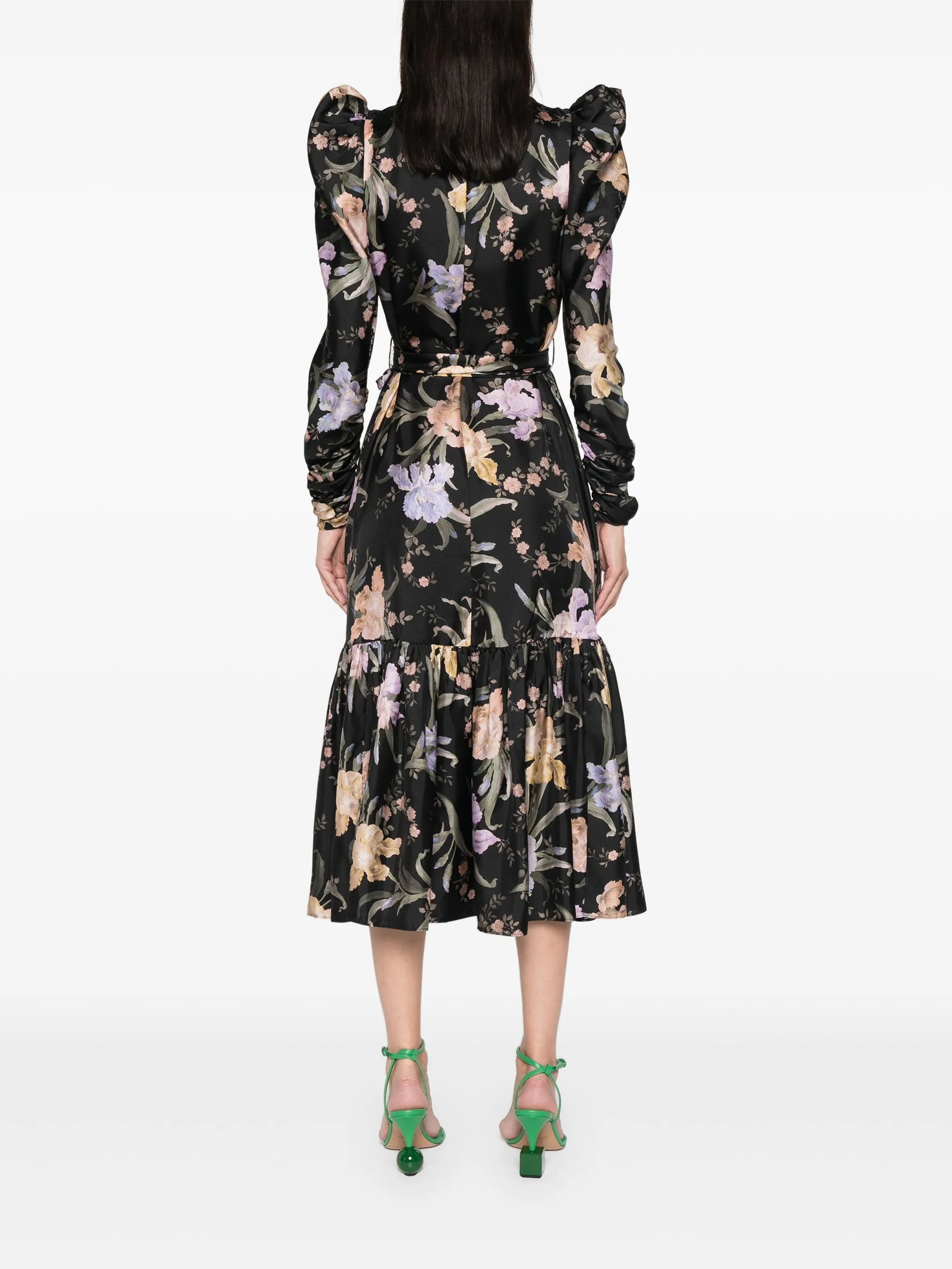 floral-print midi dress