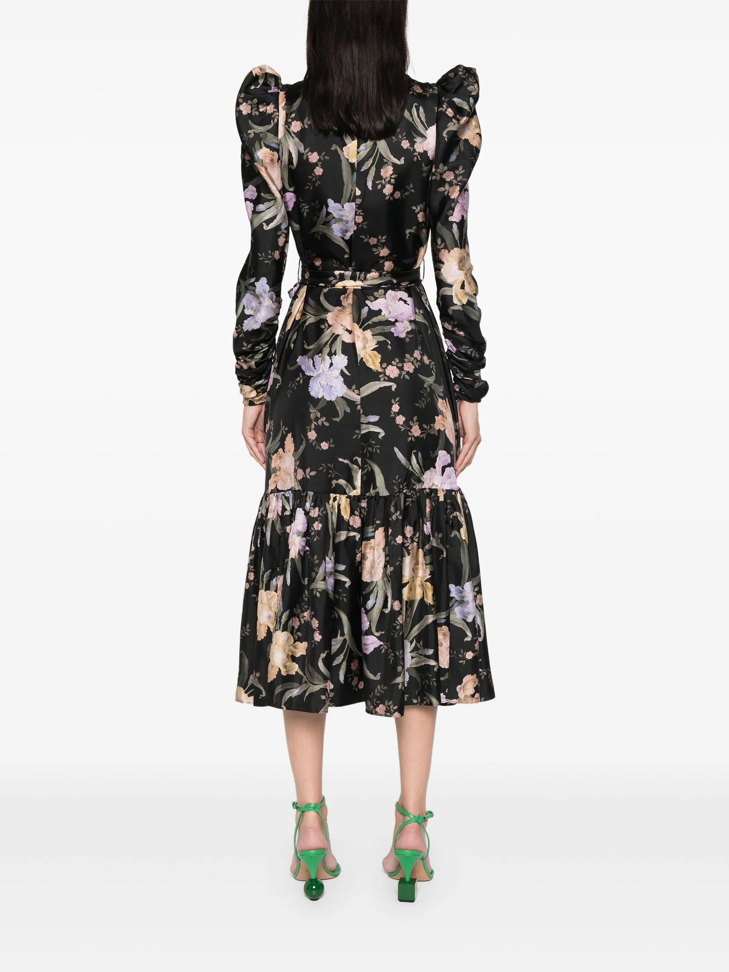 floral-print midi dress