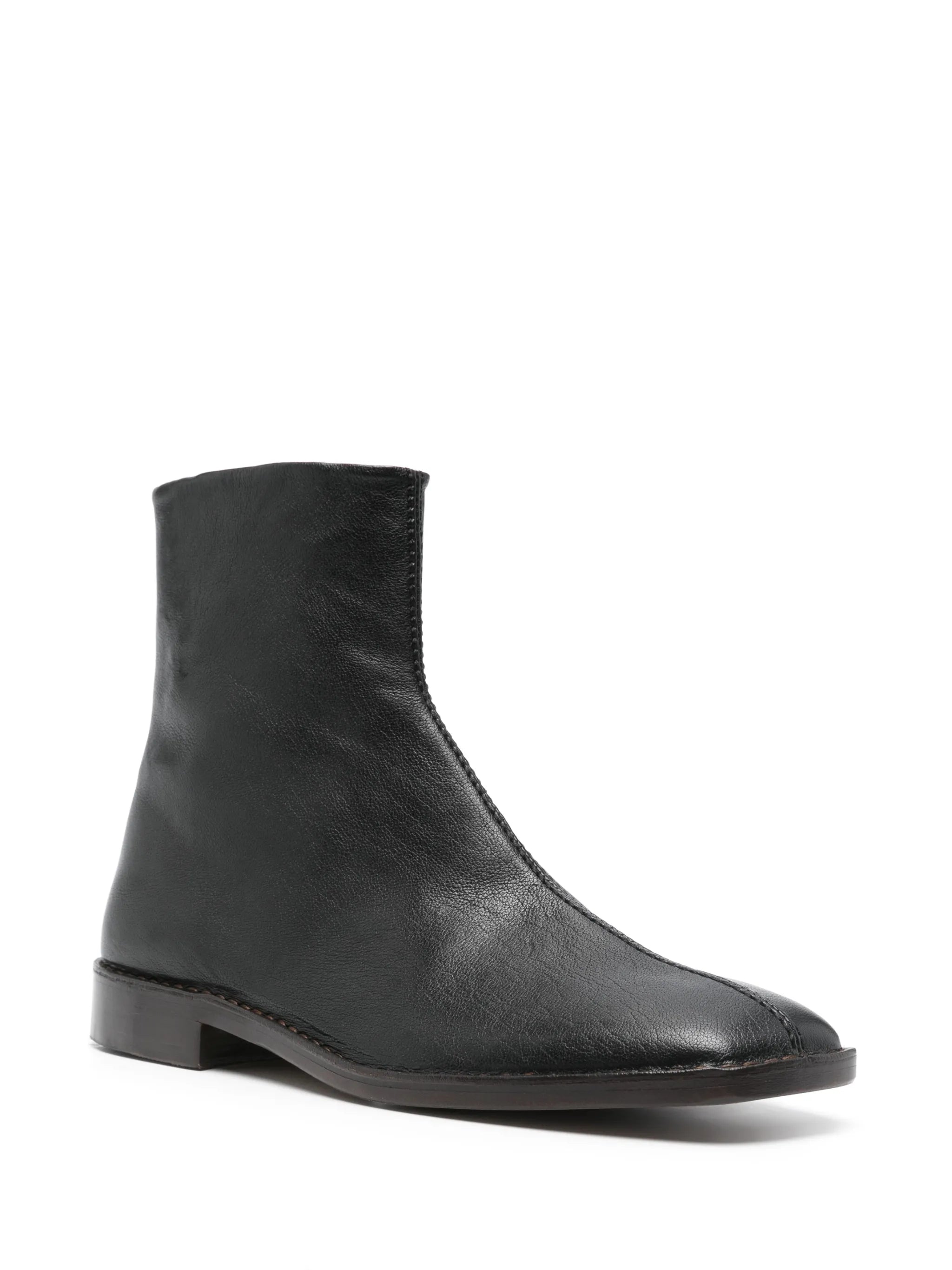 piped zip boots