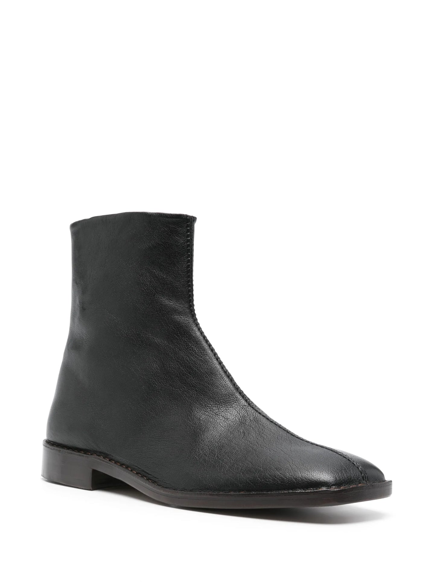 piped zip boots