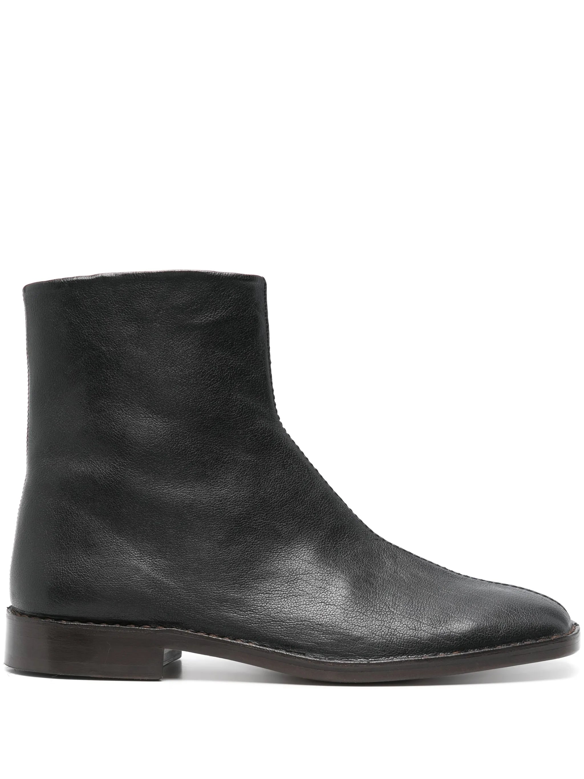 piped zip boots