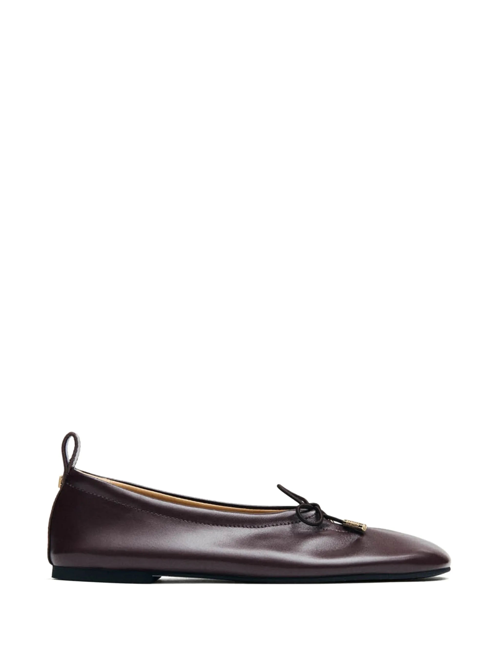 Rosalind brown leather ballet flats