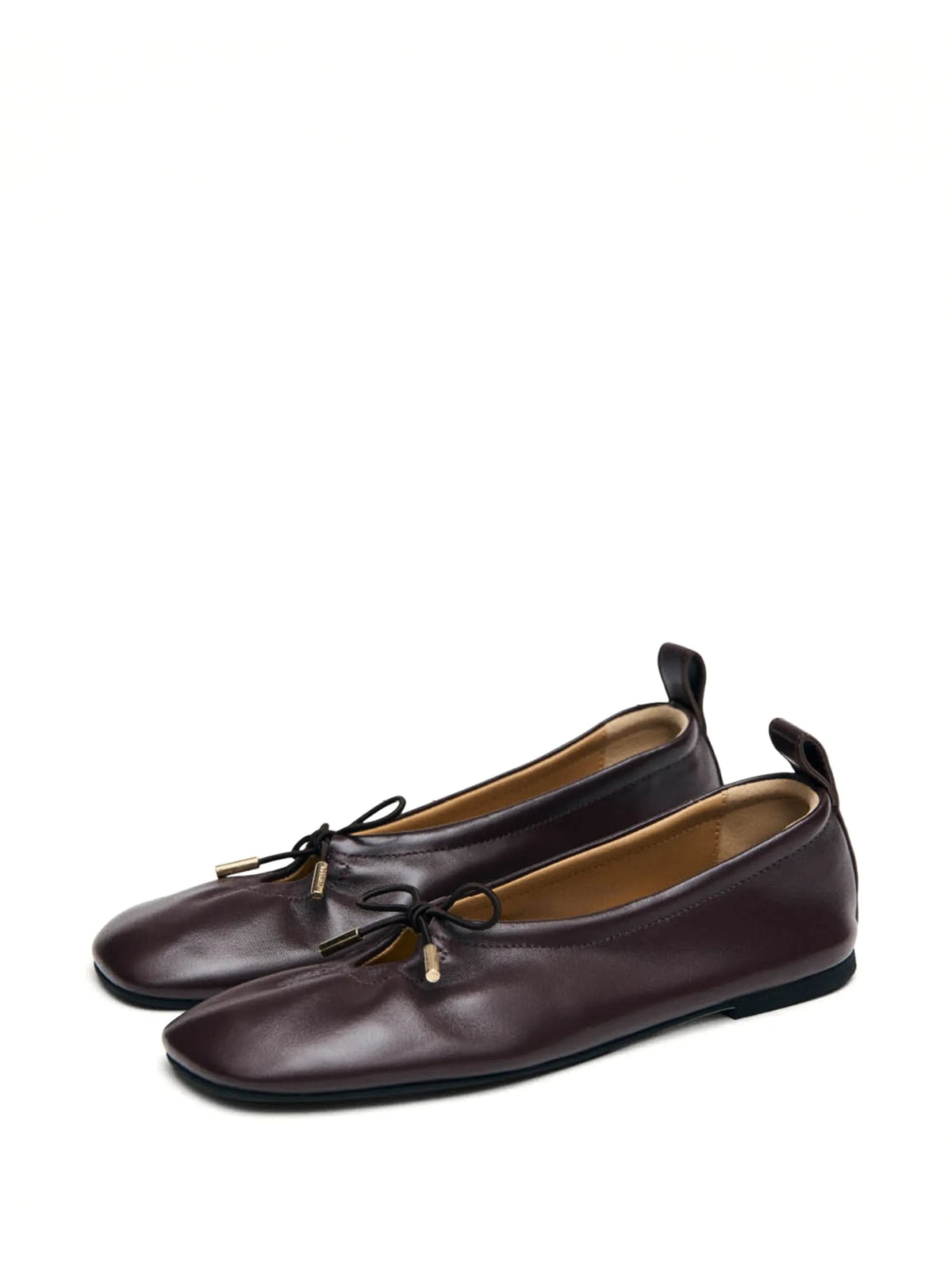 Rosalind brown leather ballet flats
