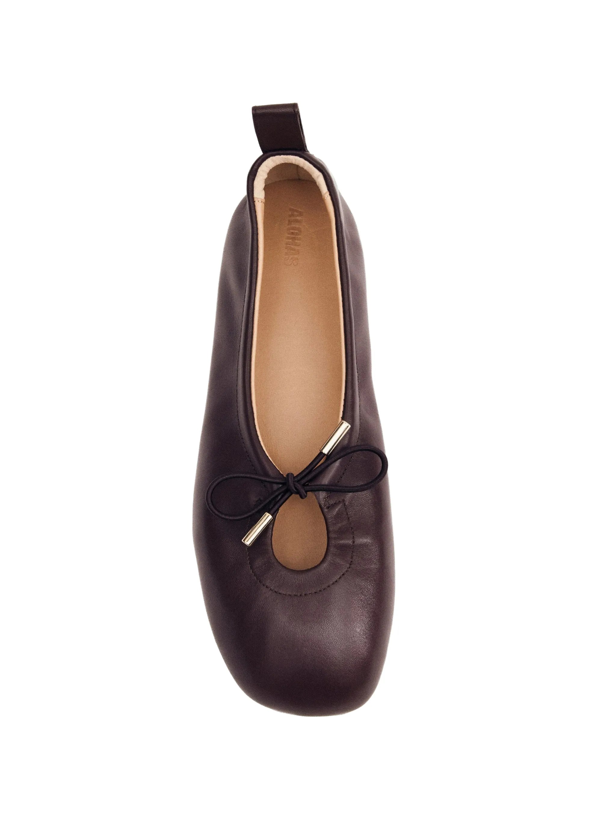 Rosalind brown leather ballet flats