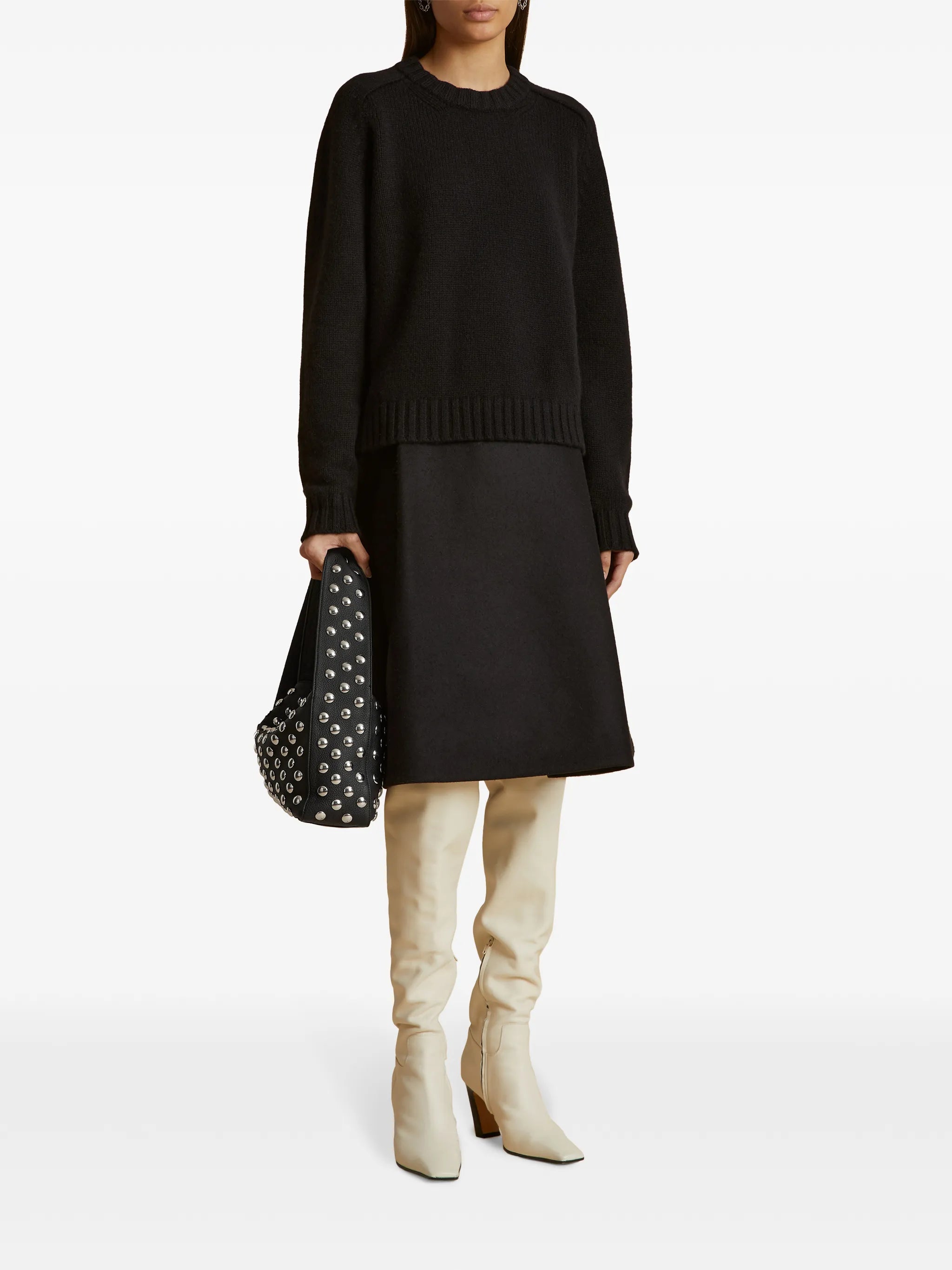 Elena studded shoulder bag