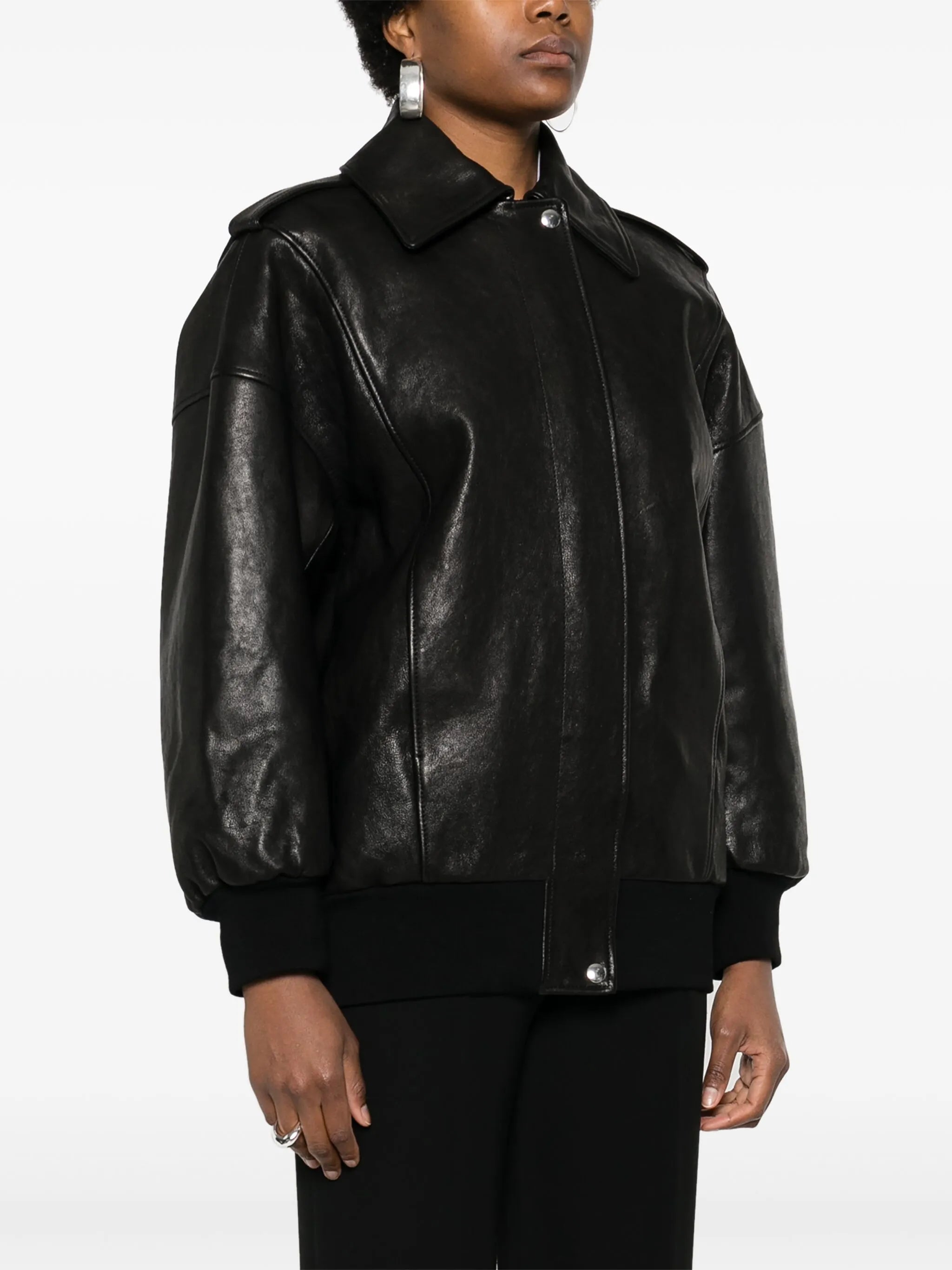 leather bomber jacket
