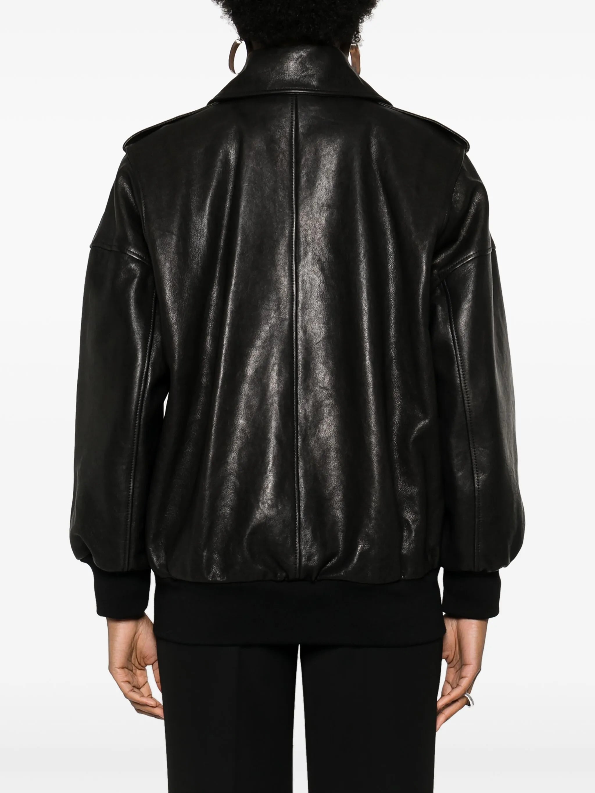 leather bomber jacket
