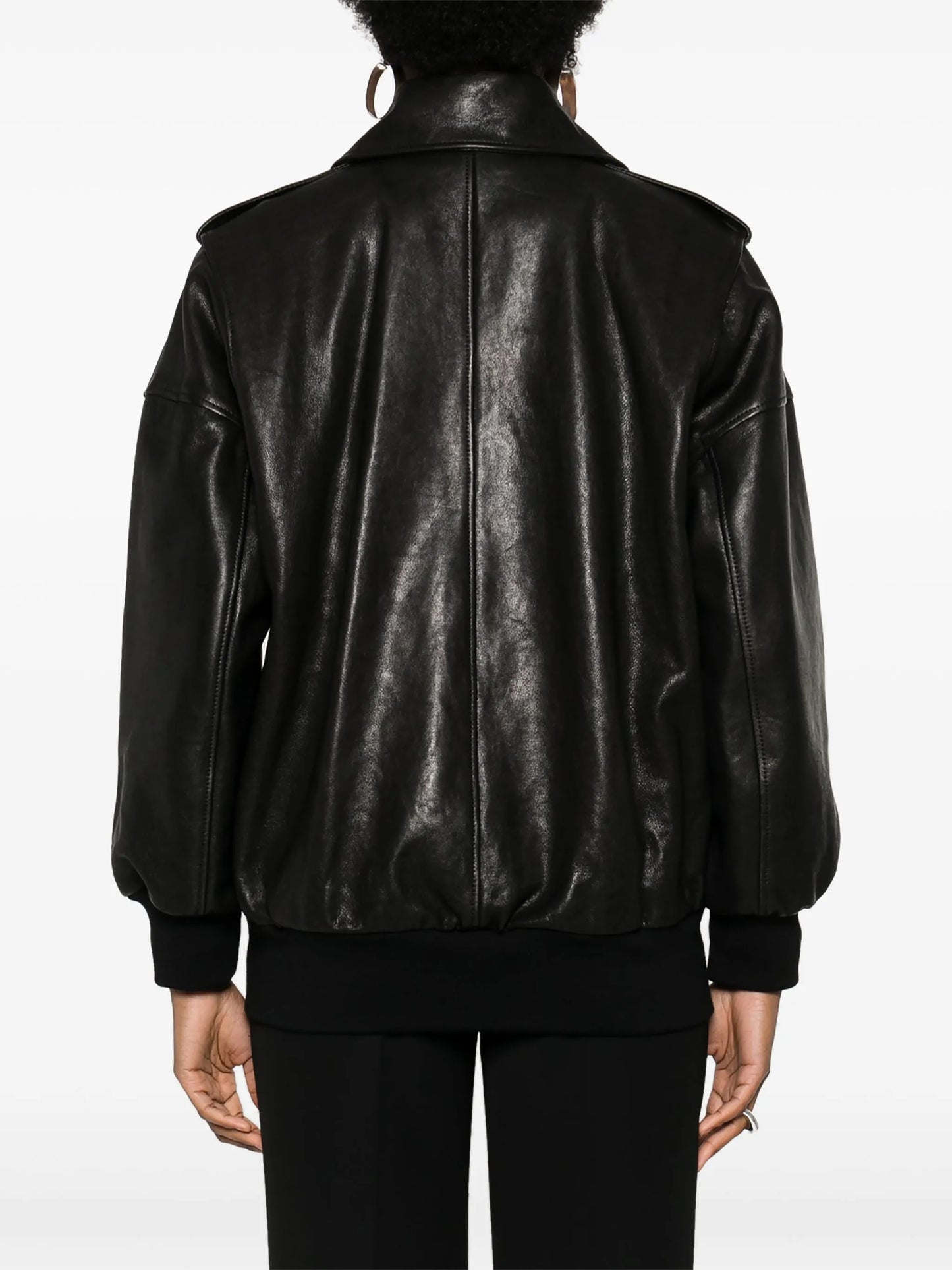 leather bomber jacket