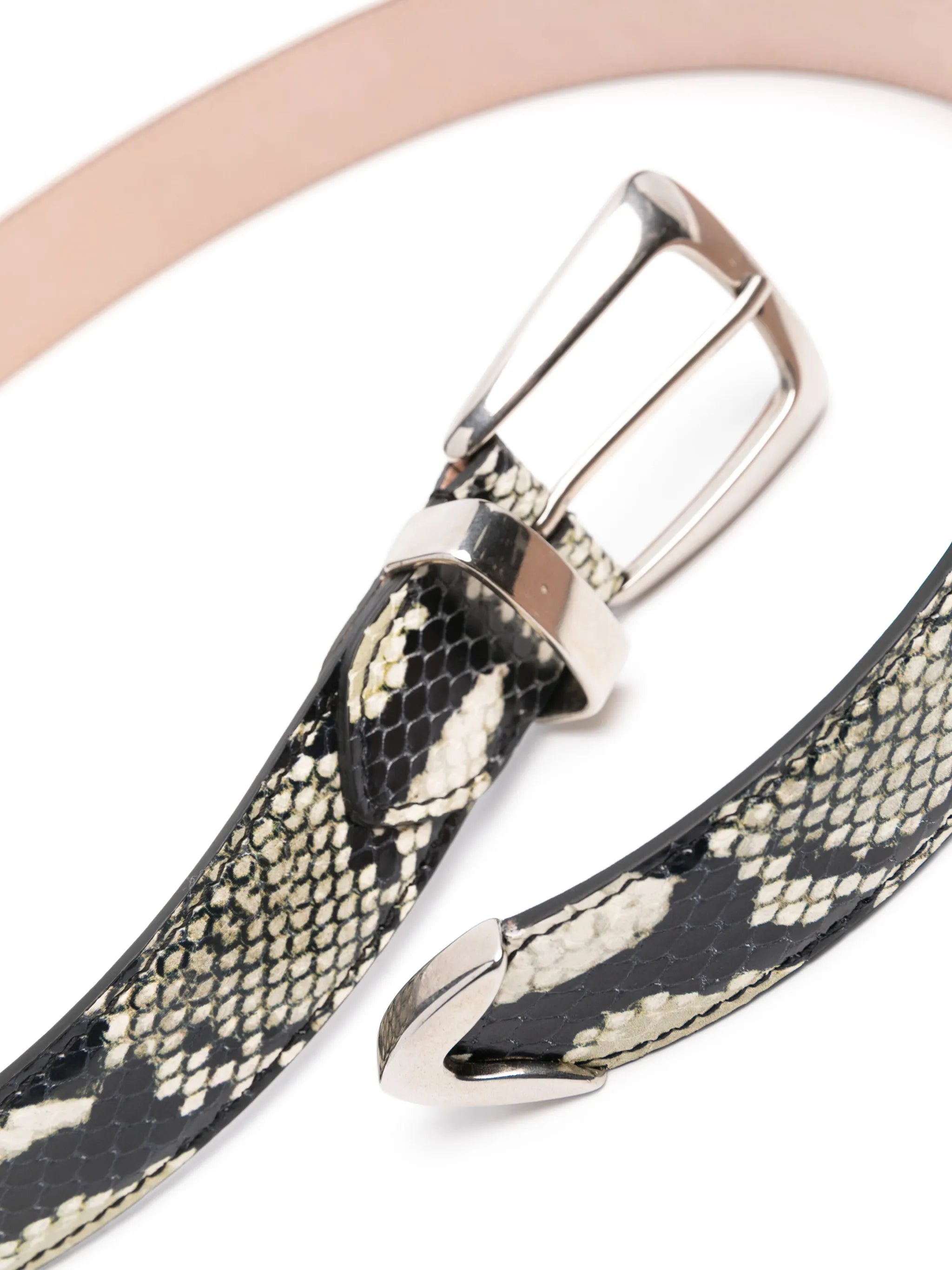 Benny snakeskin-effect belt