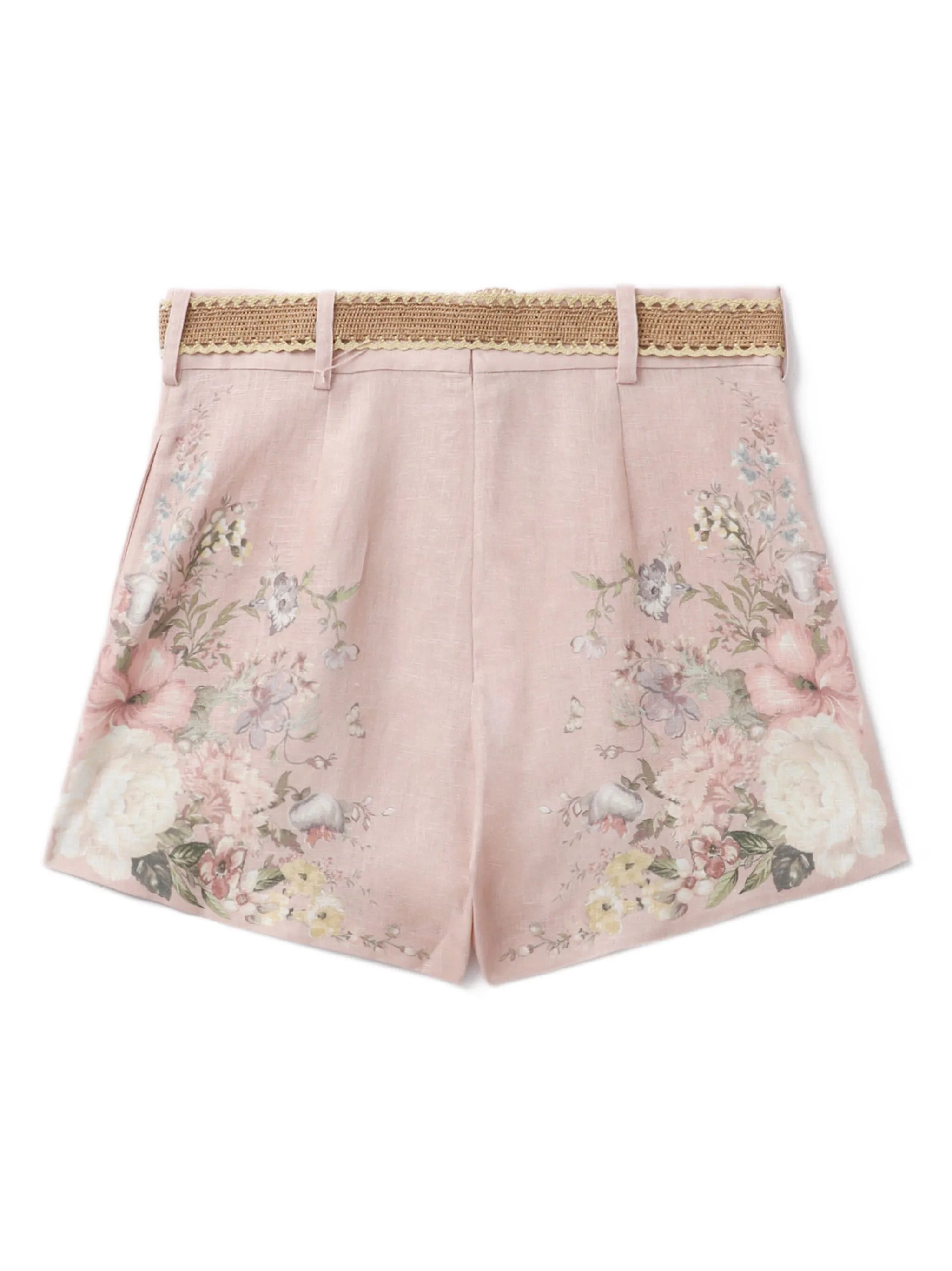 Waverly floral-print linen shorts