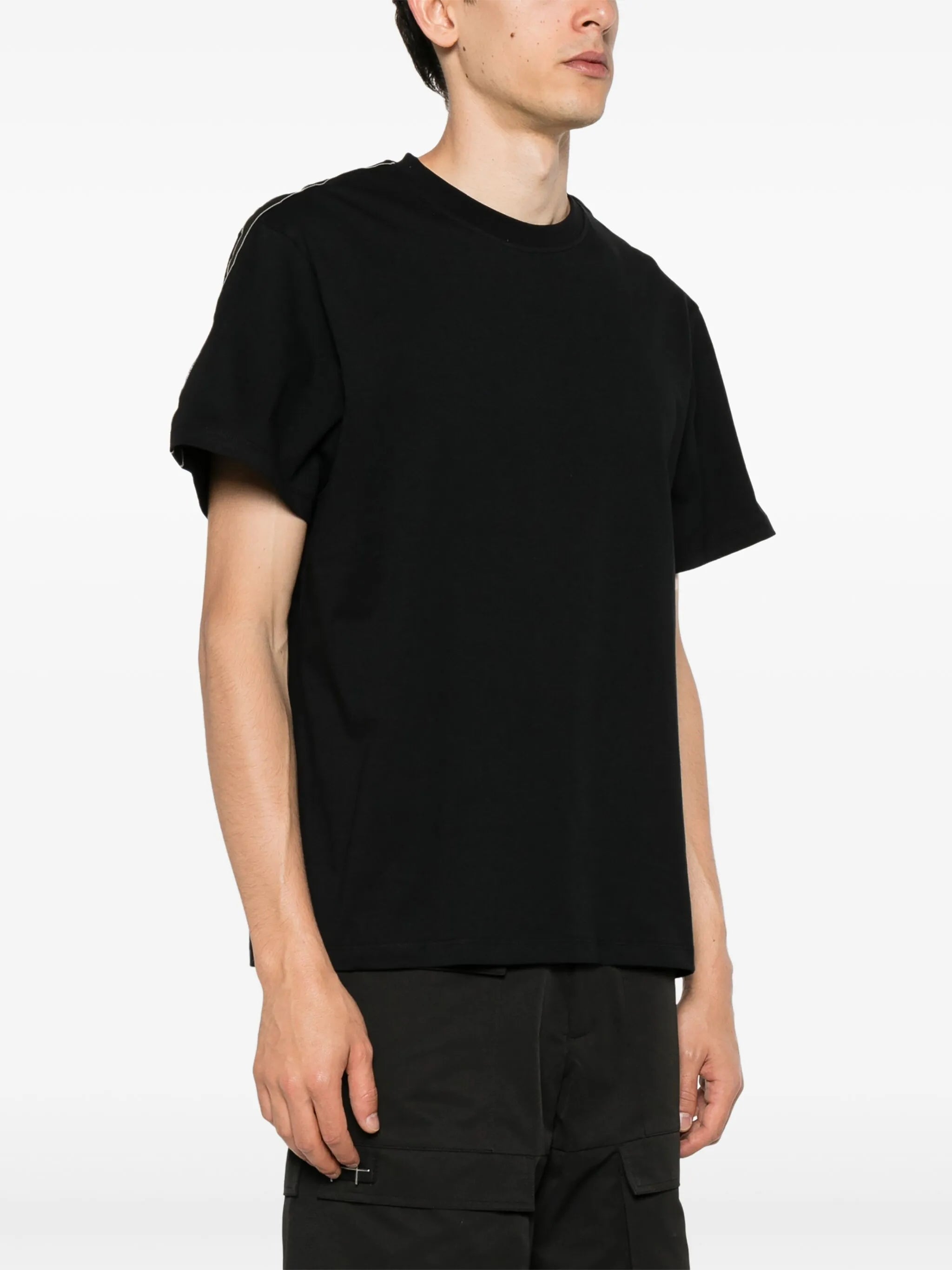 logo-trim cotton T-shirt