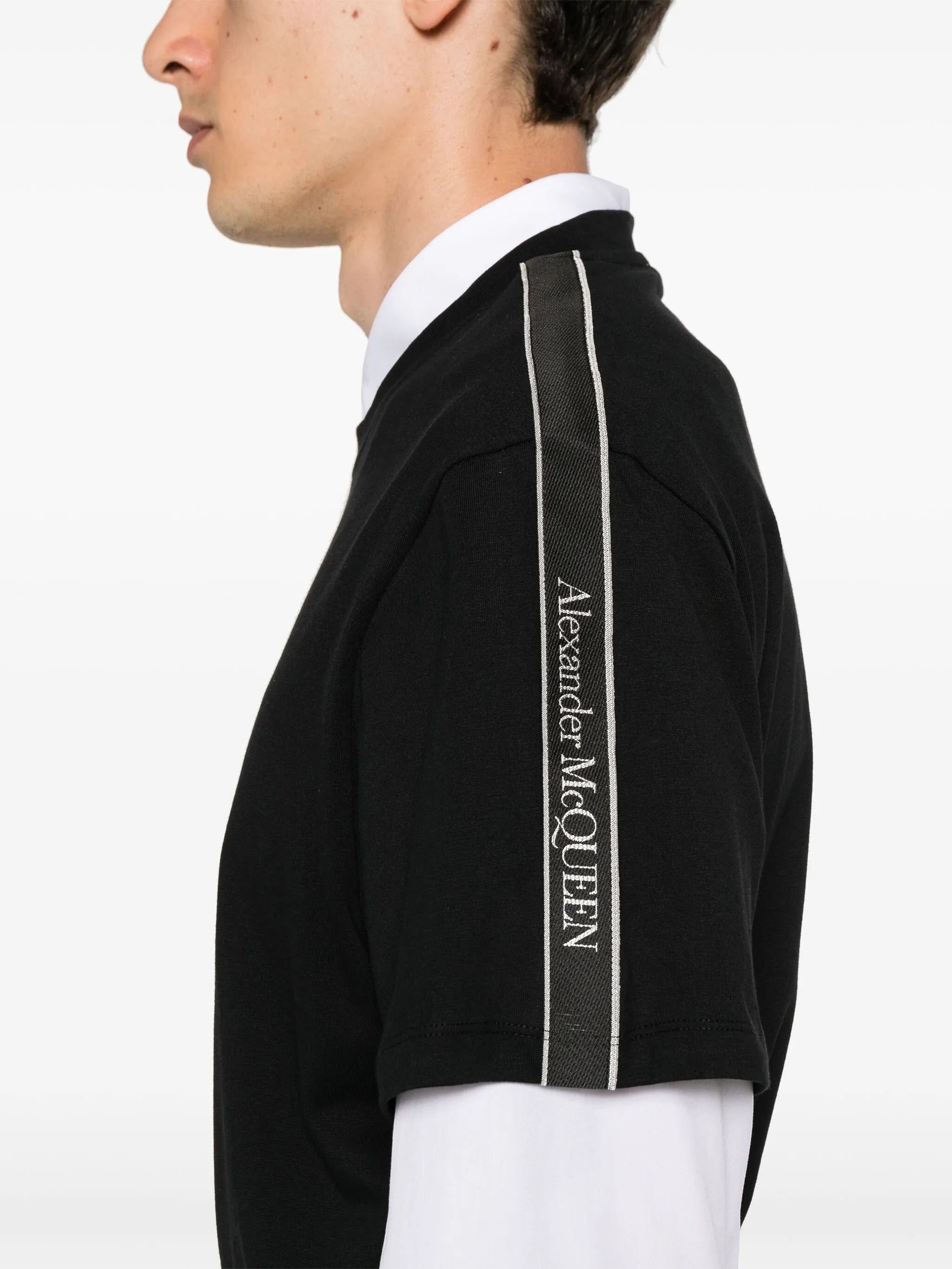 logo-trim cotton T-shirt