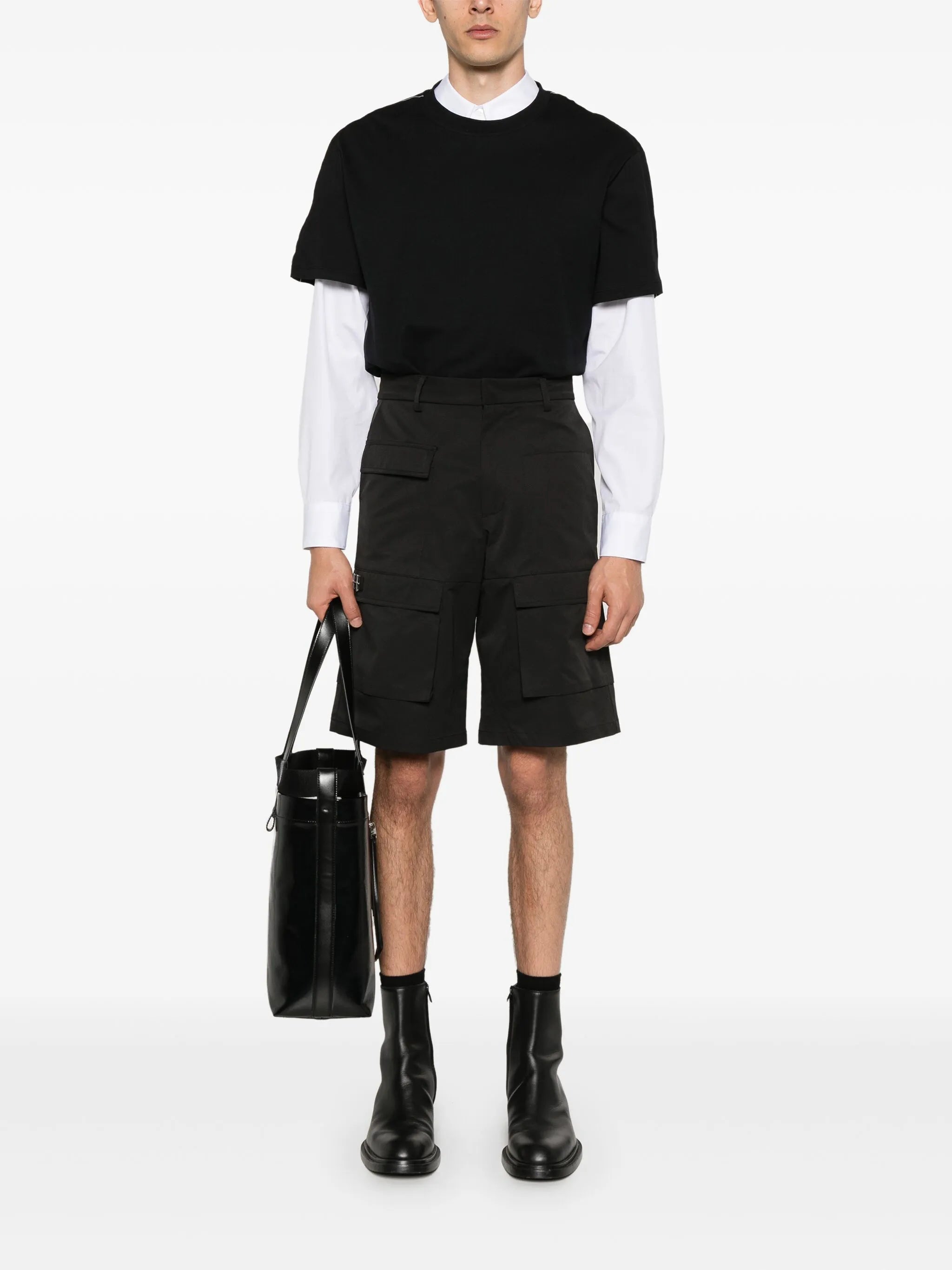 logo-trim cotton T-shirt