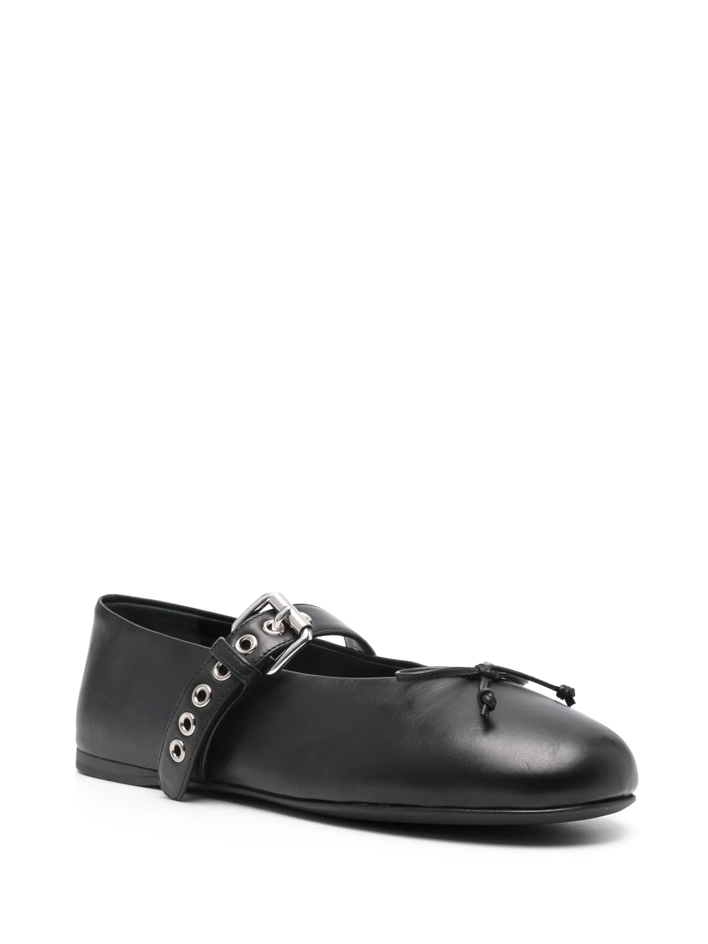 leather ballerina shoes