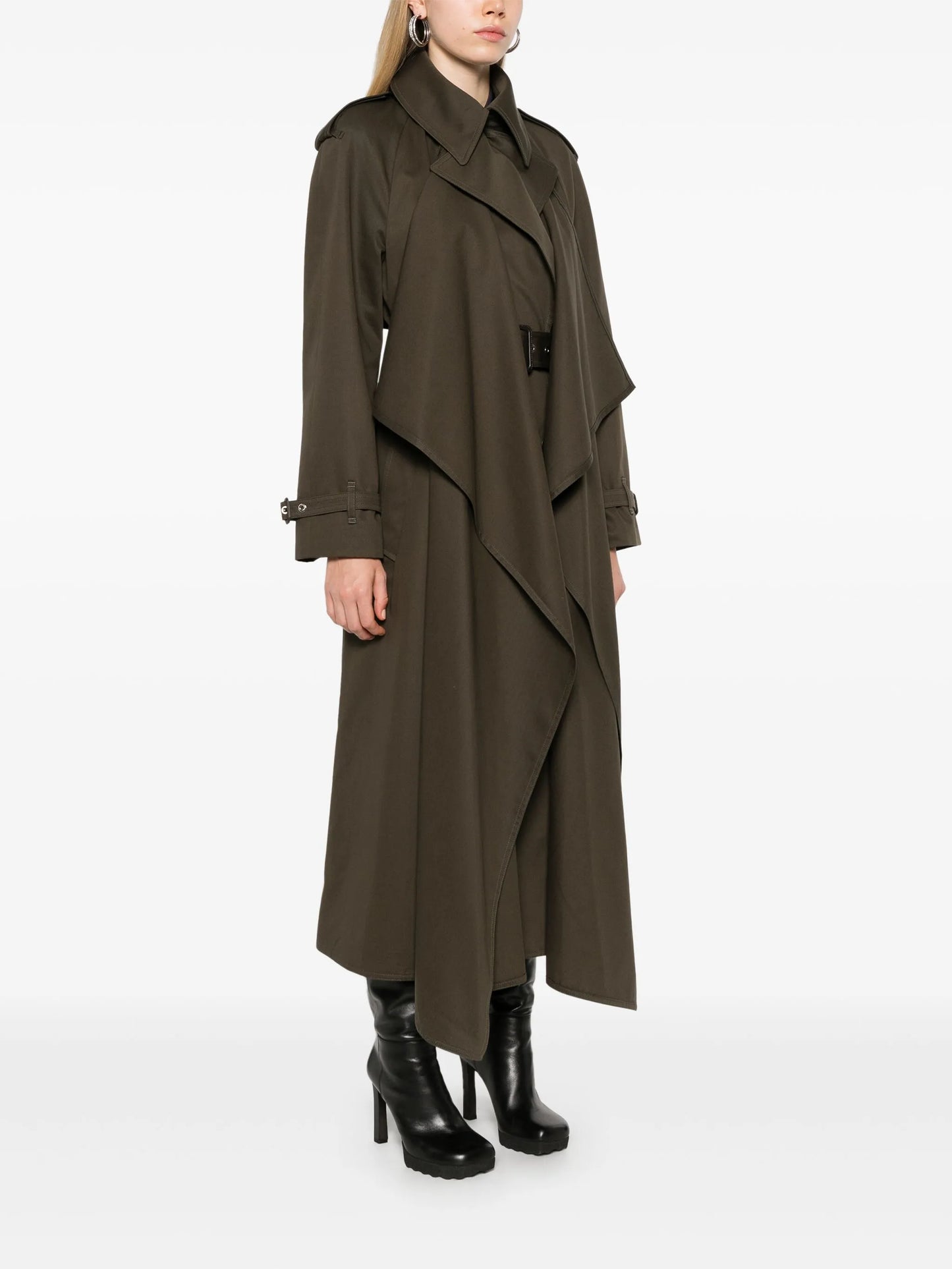 layered trench coat