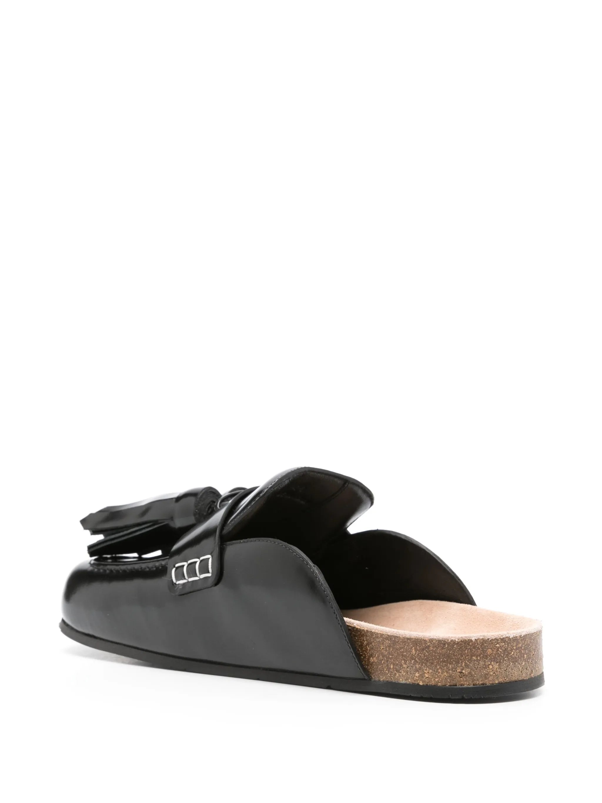 tassel-detail leather mules