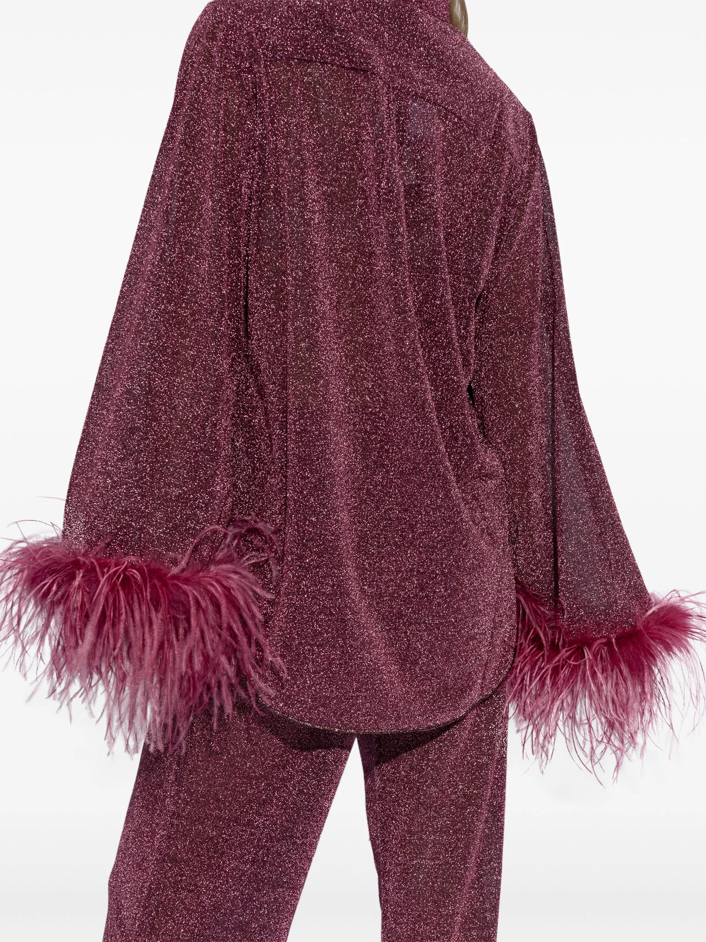 Lumiére Plumage lurex shirt
