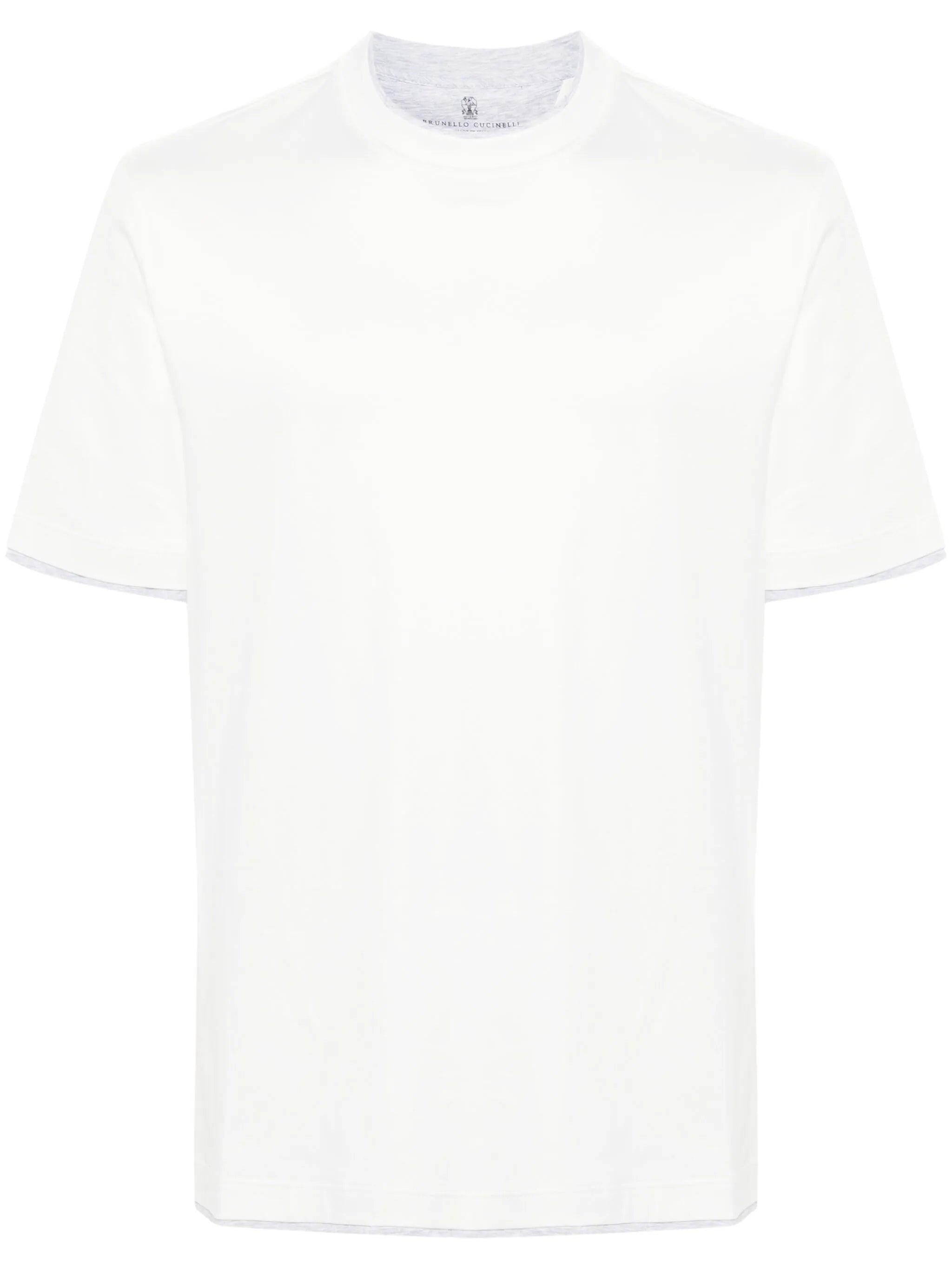 contrast-trim crew-neck T-shirt