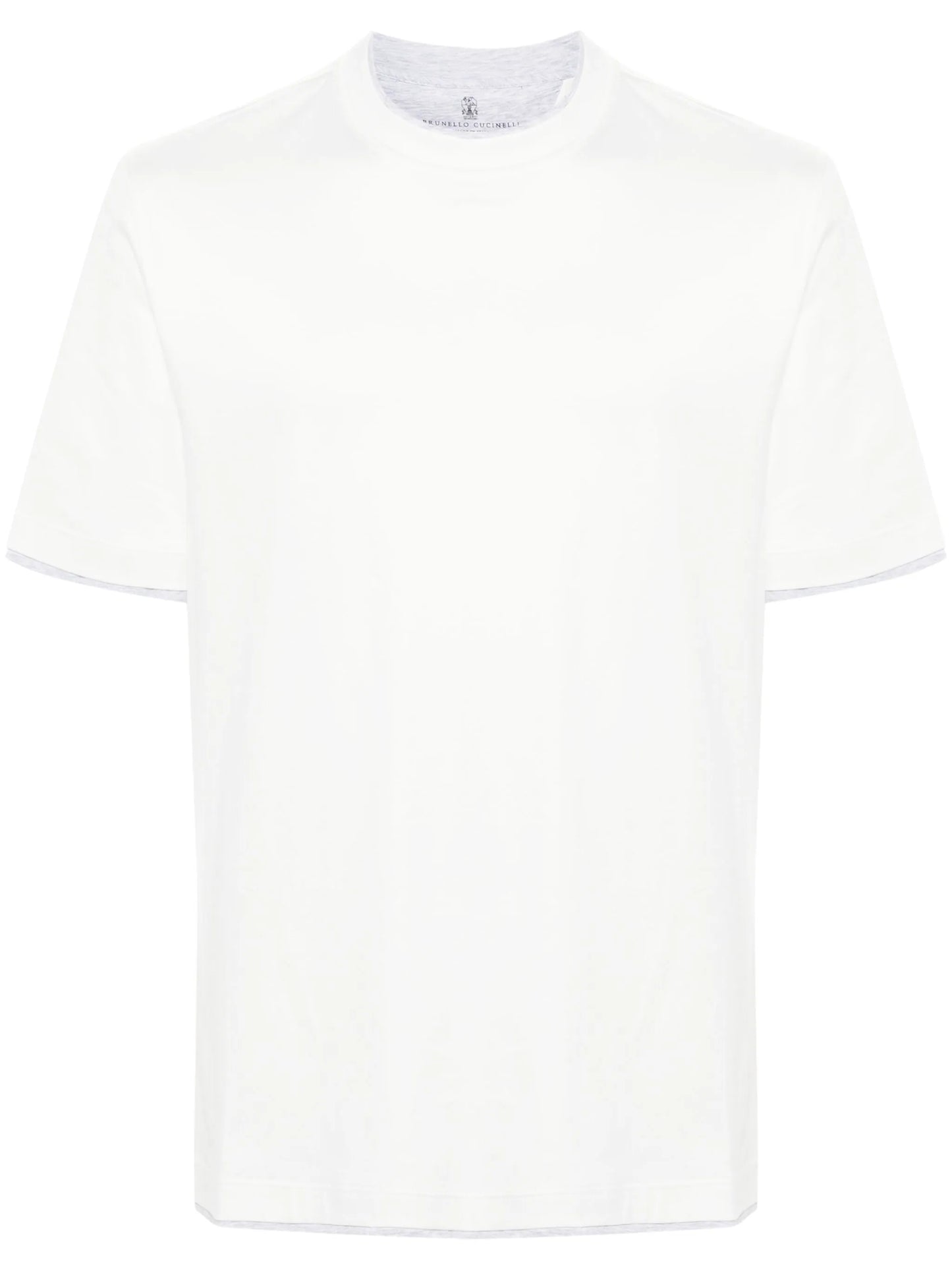 contrast-trim crew-neck T-shirt