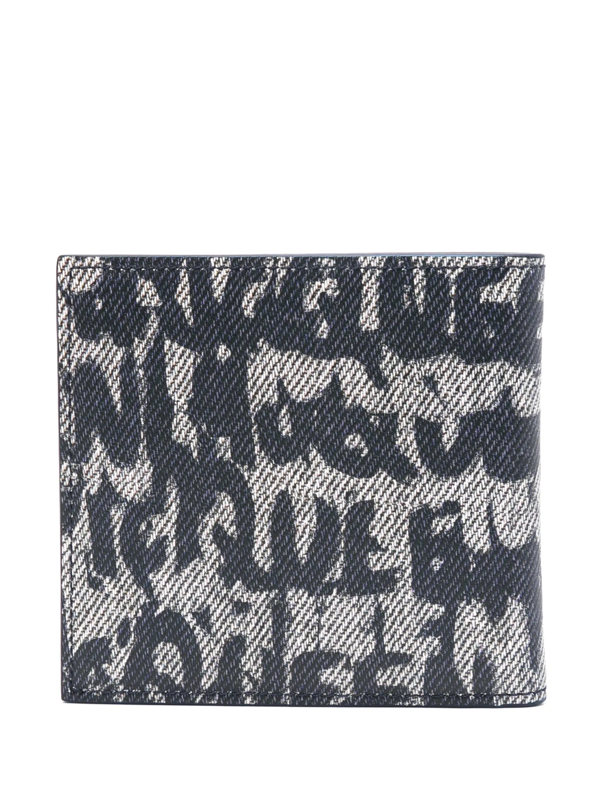 graffiti logo-print bi-fold wallet