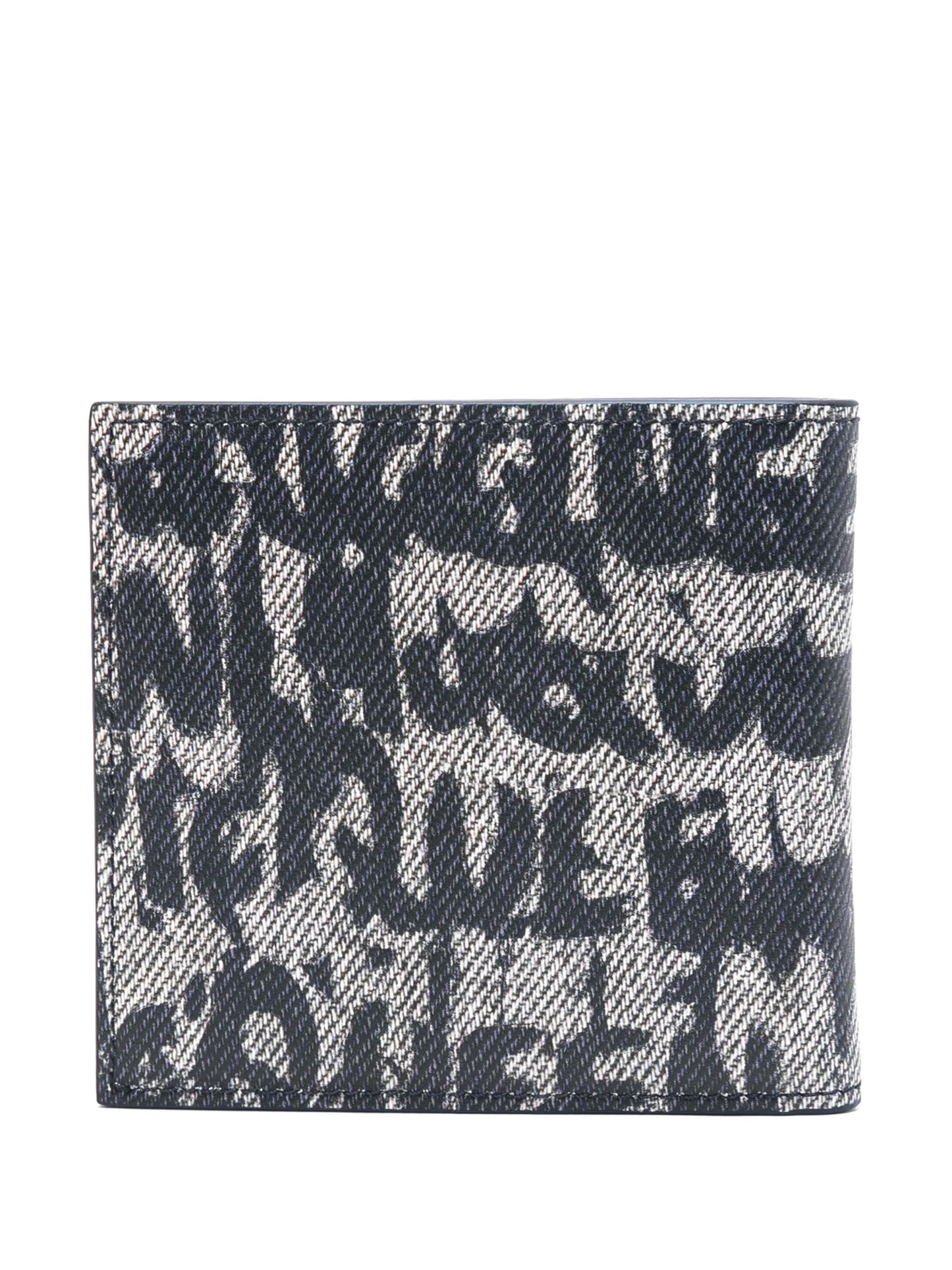 graffiti logo-print bi-fold wallet