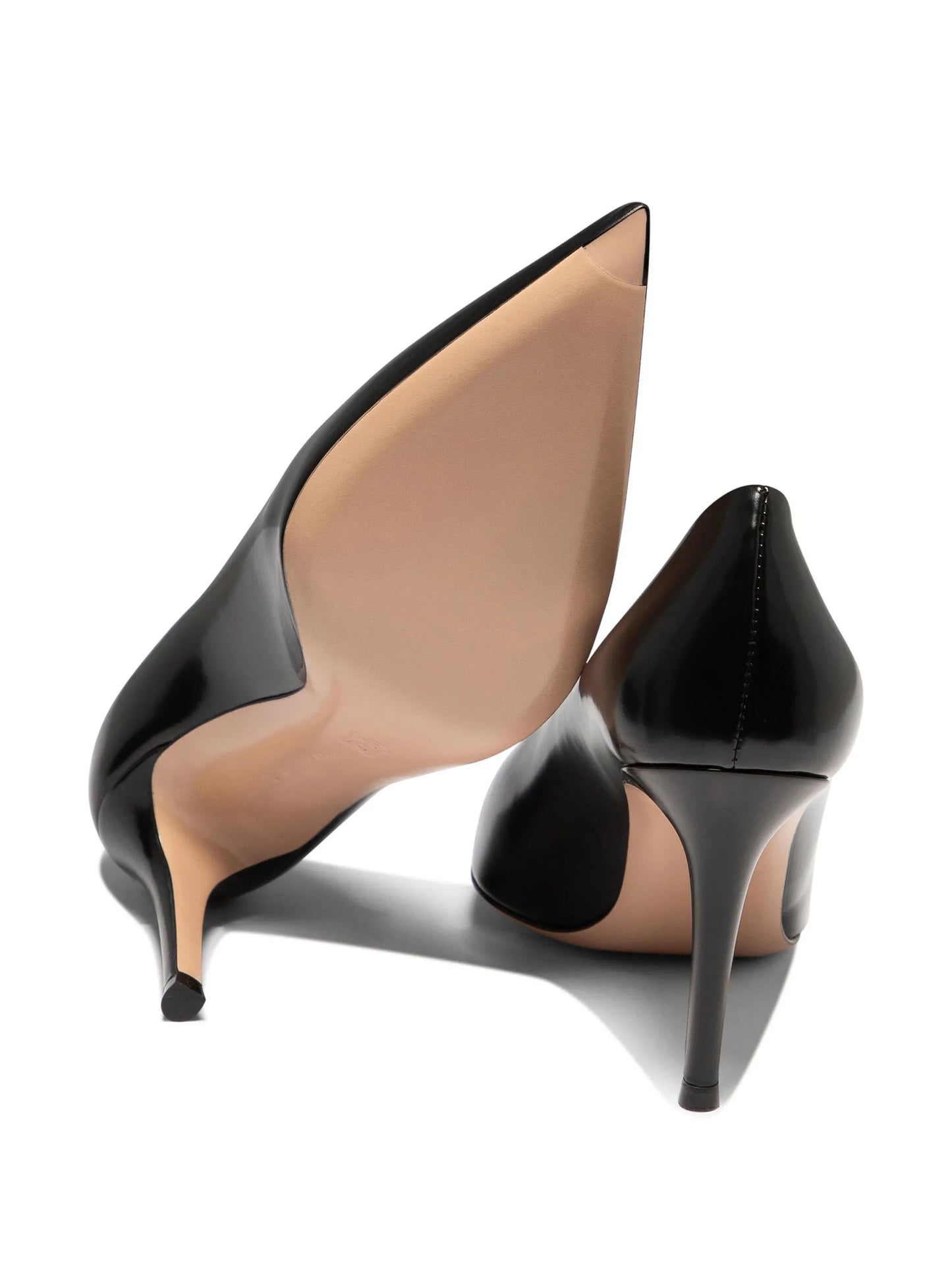 85mm pointed-toe leather pumps