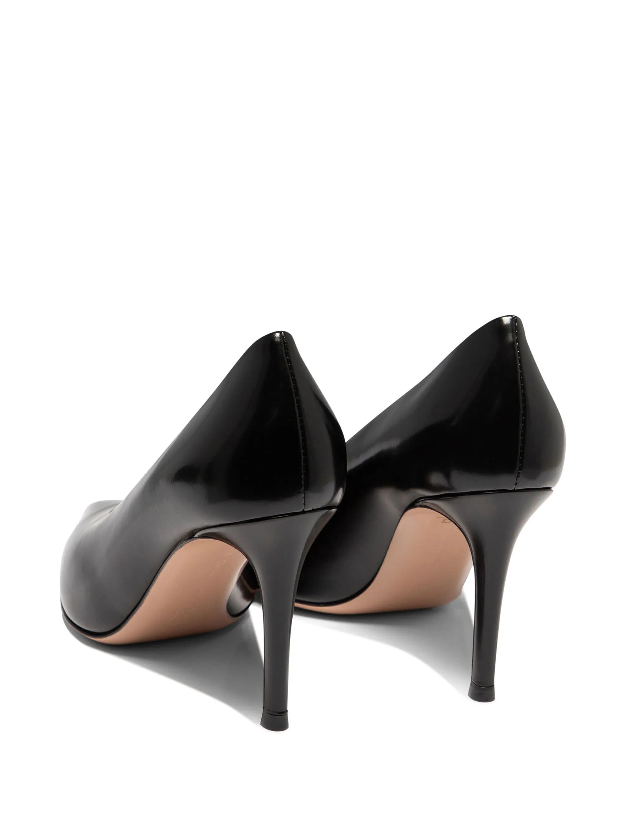 85mm pointed-toe leather pumps