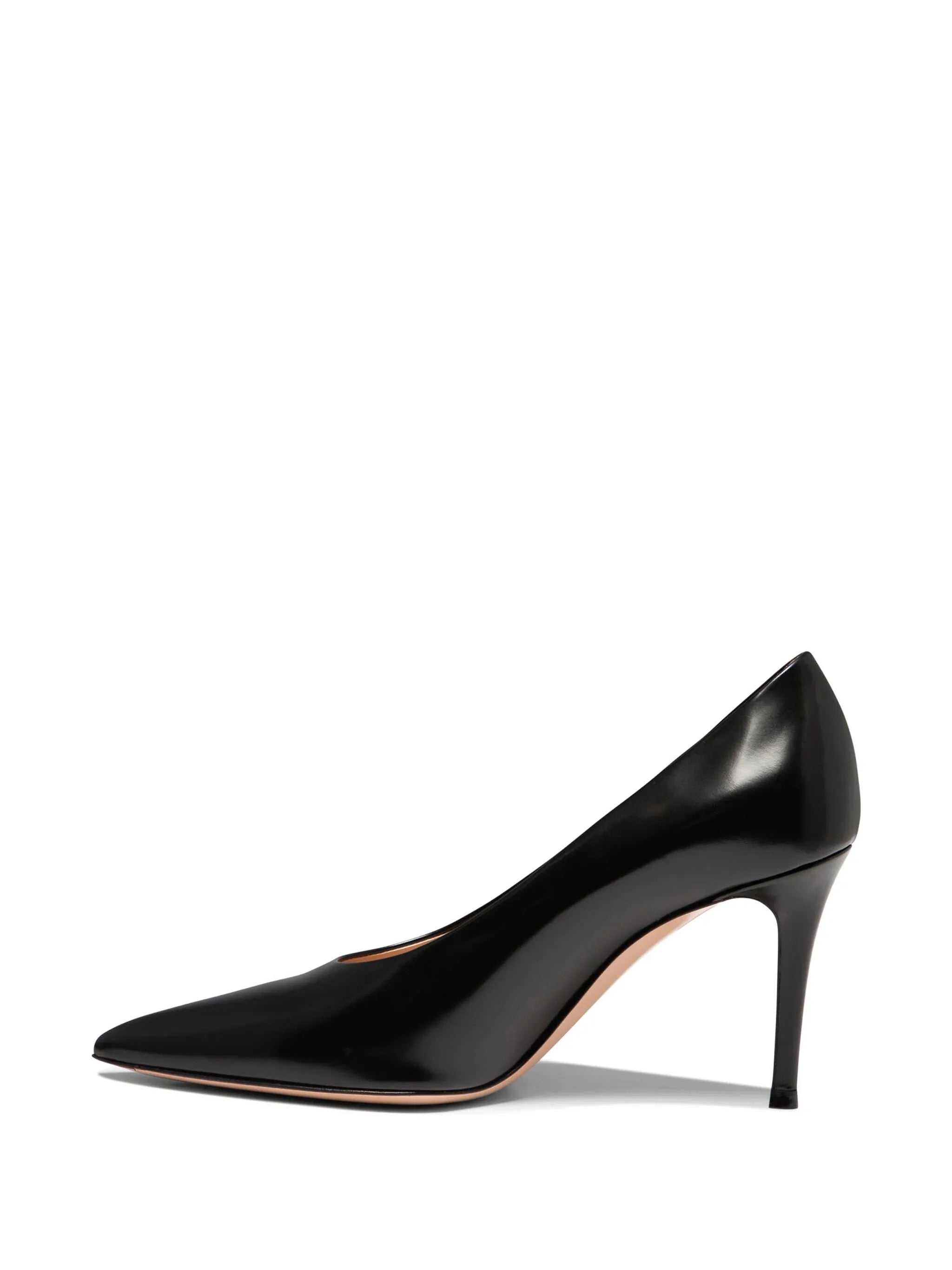 85mm pointed-toe leather pumps