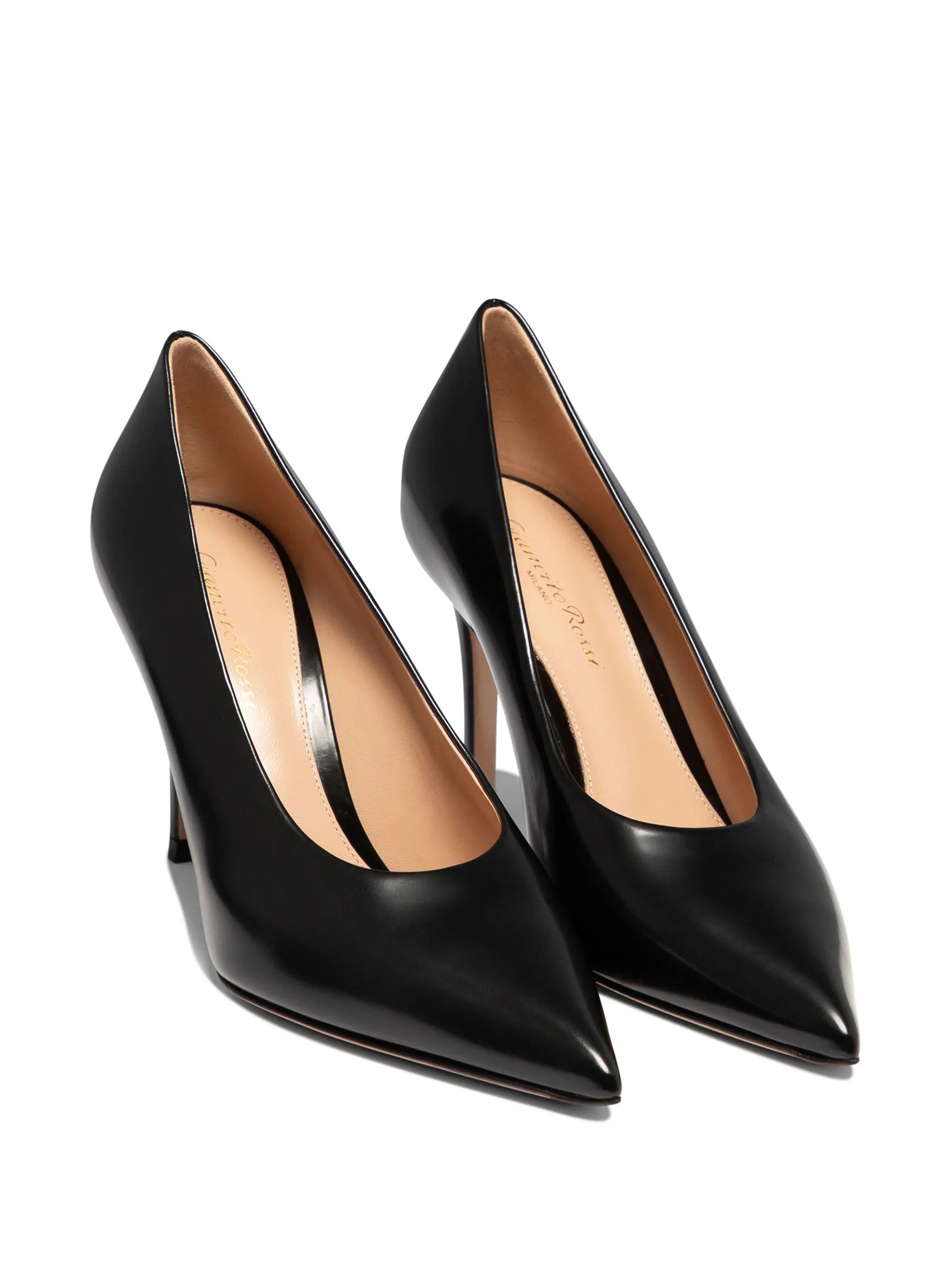 85mm pointed-toe leather pumps