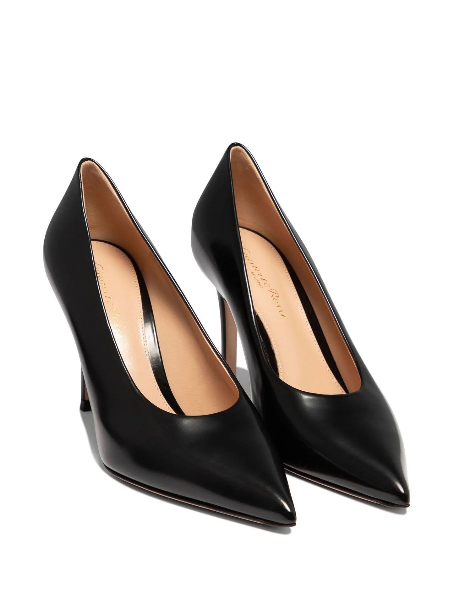 85mm pointed-toe leather pumps