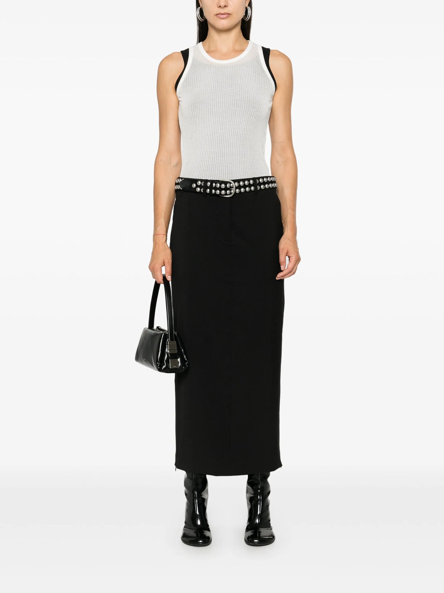 zipped maxi skirt