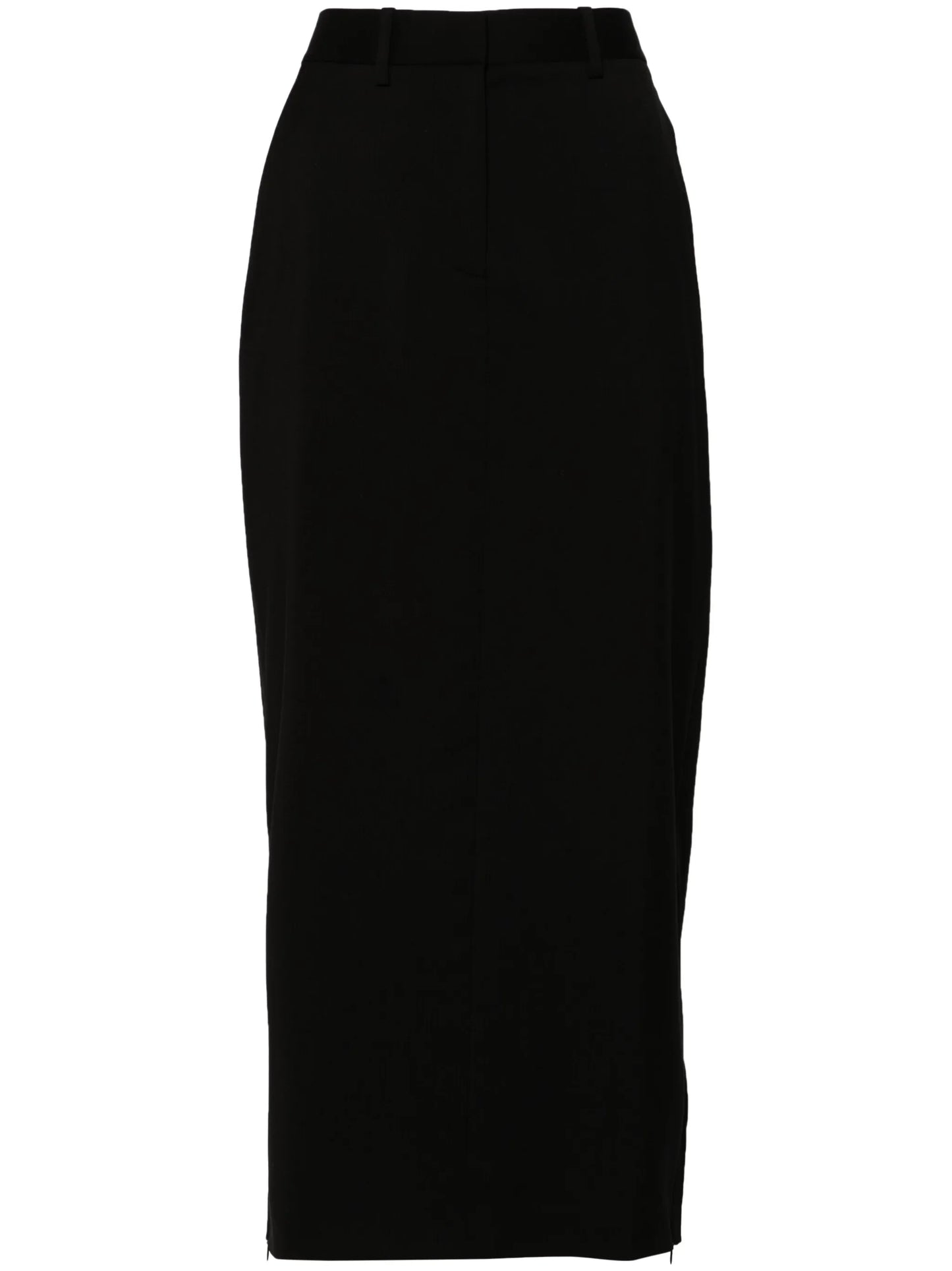 zipped maxi skirt