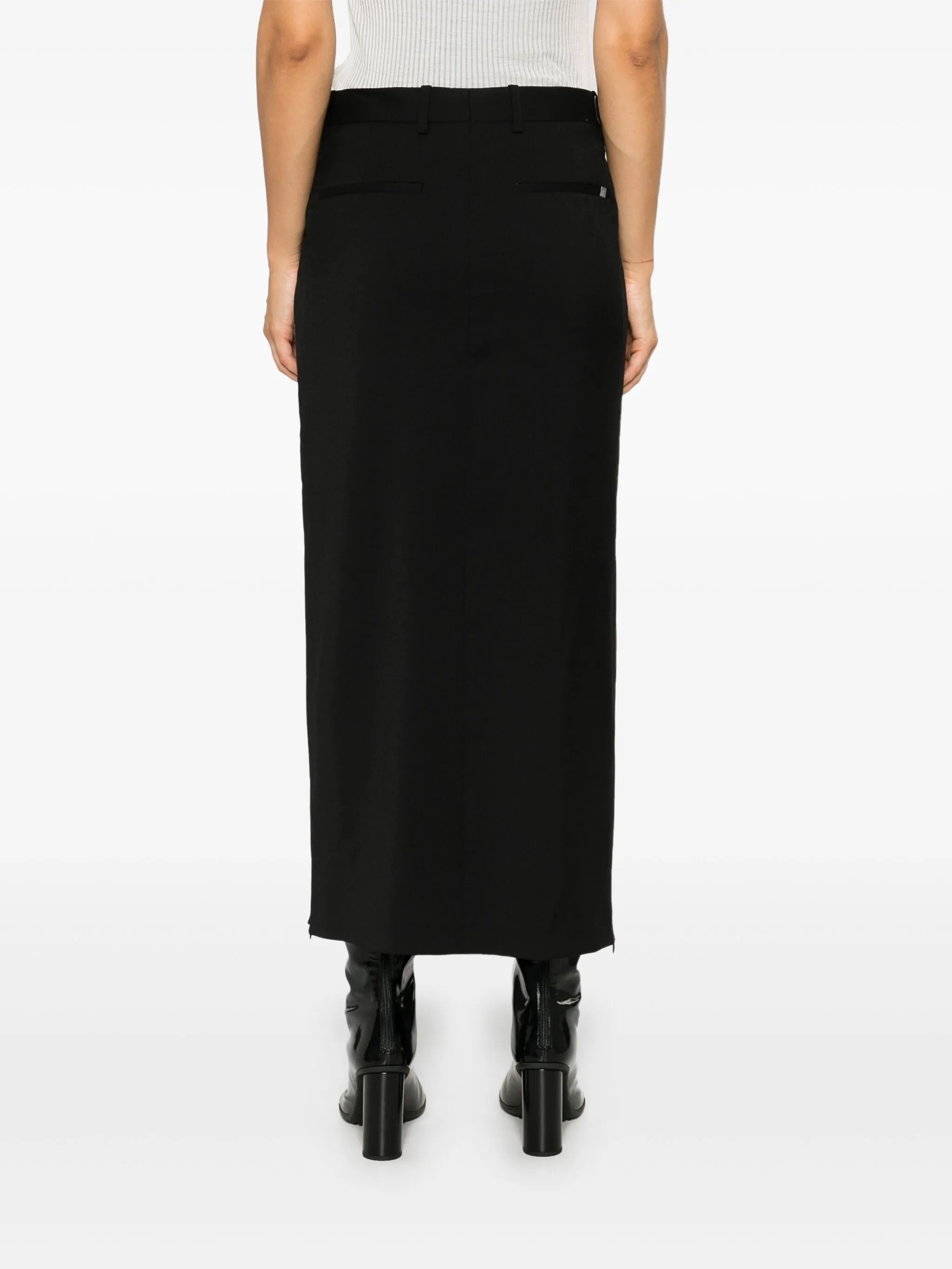 zipped maxi skirt