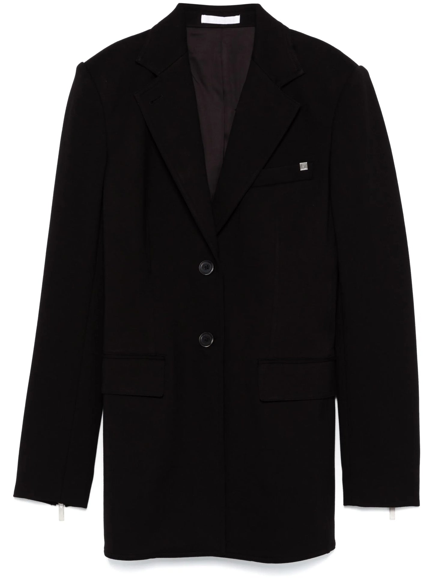 zip-detailed blazer