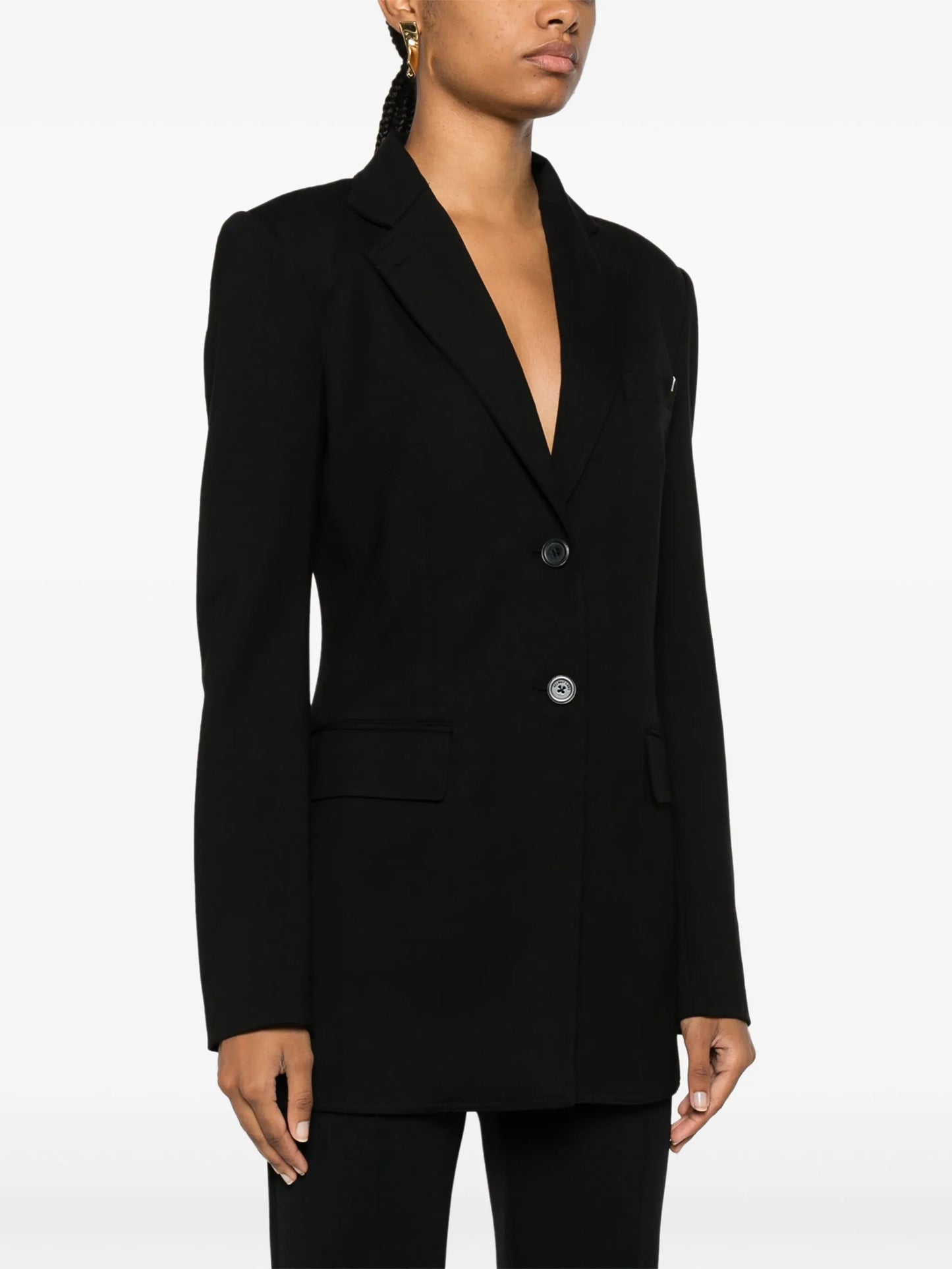zip-detailed blazer