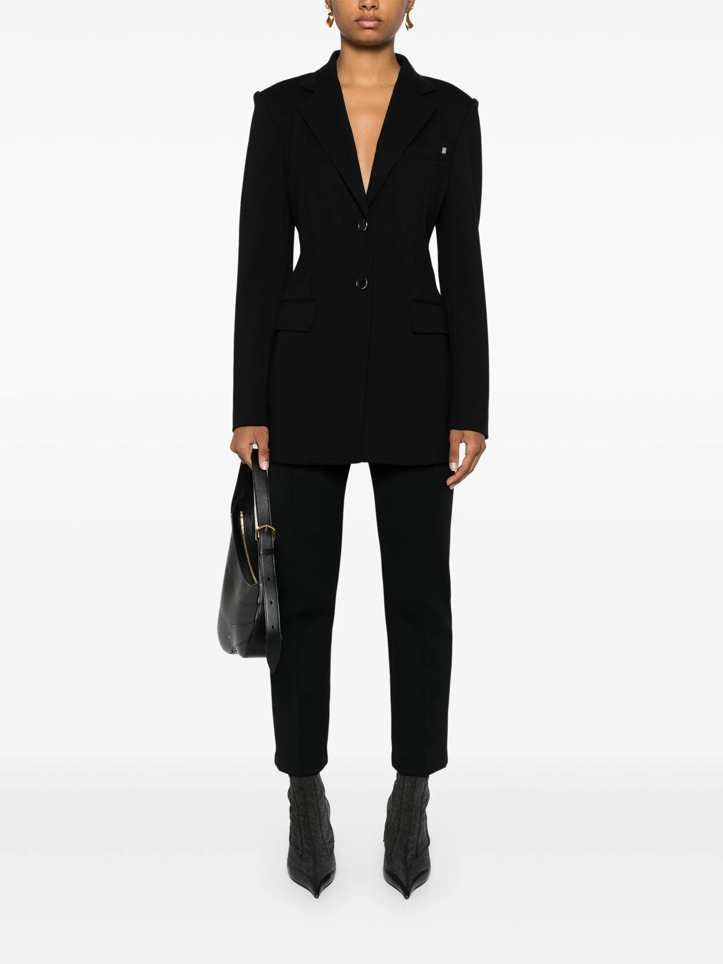 zip-detailed blazer