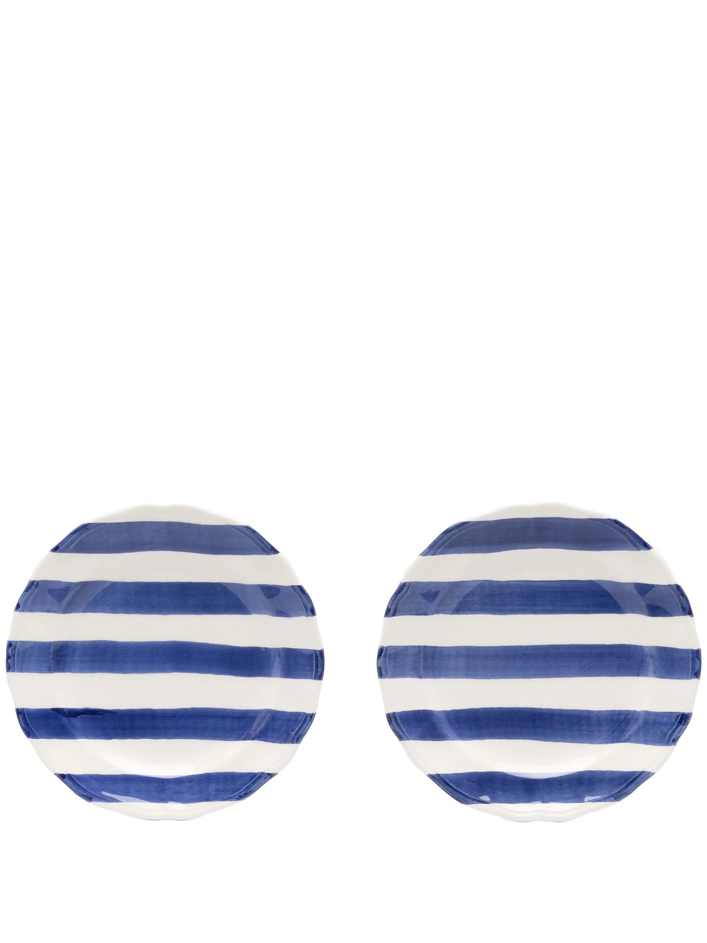 striped ceramic plate (set of two)