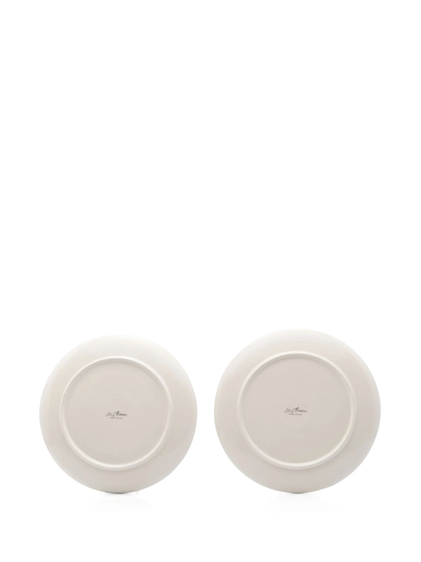 Leaves hand-painted plates (set of two)