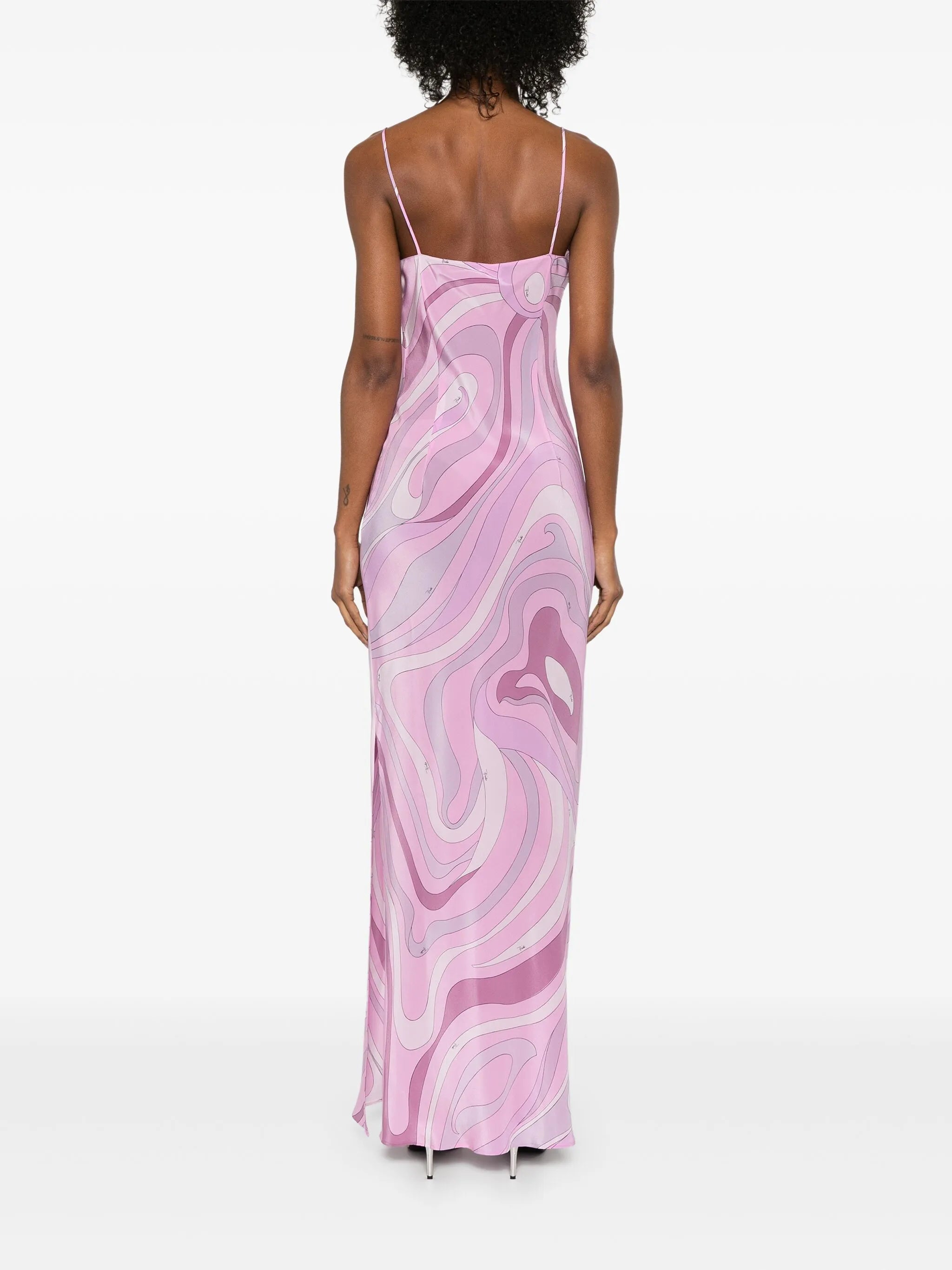 Iride-print maxi dress