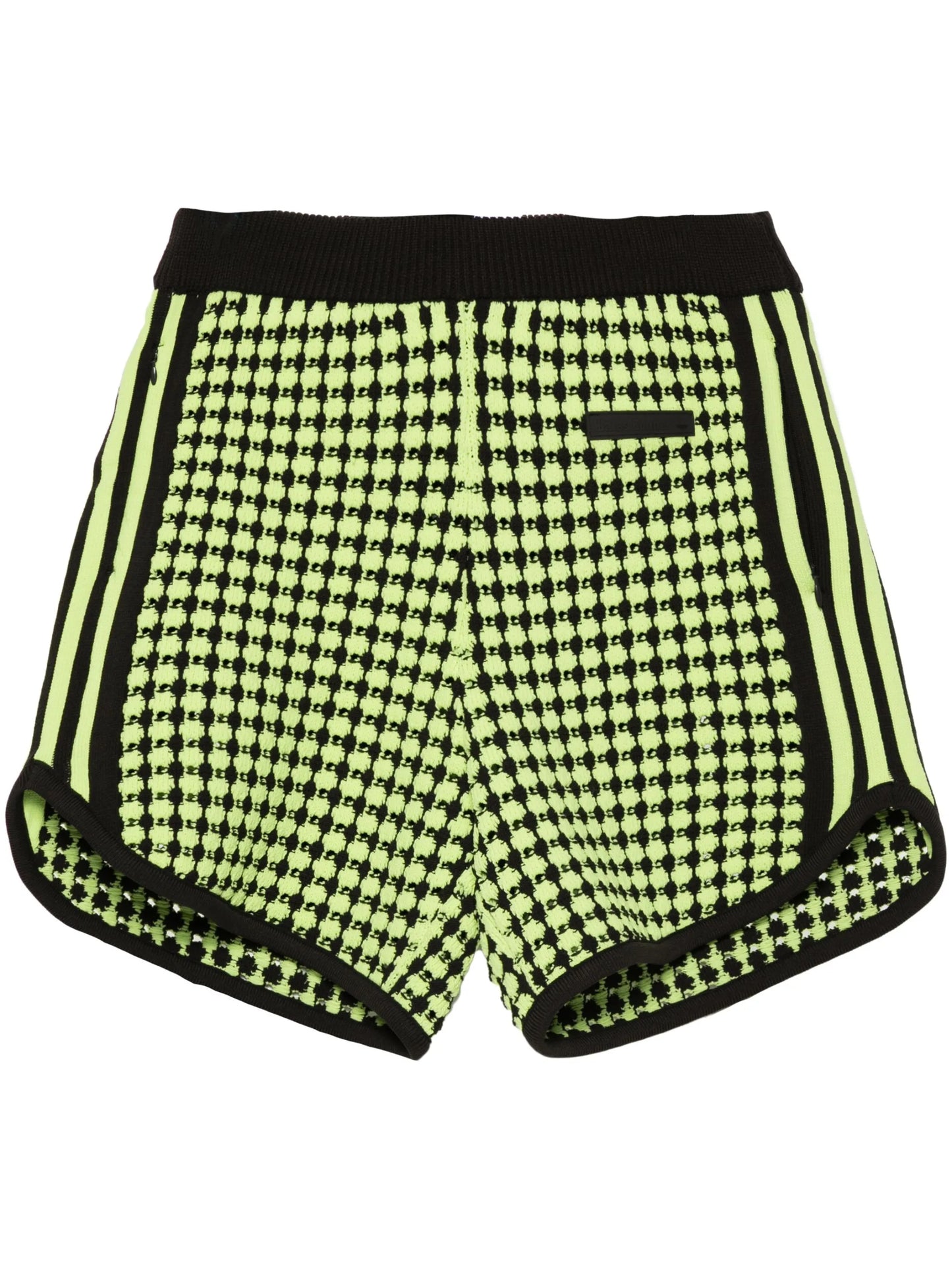 X Wales Bonner houndstoot crochet-knit shorts