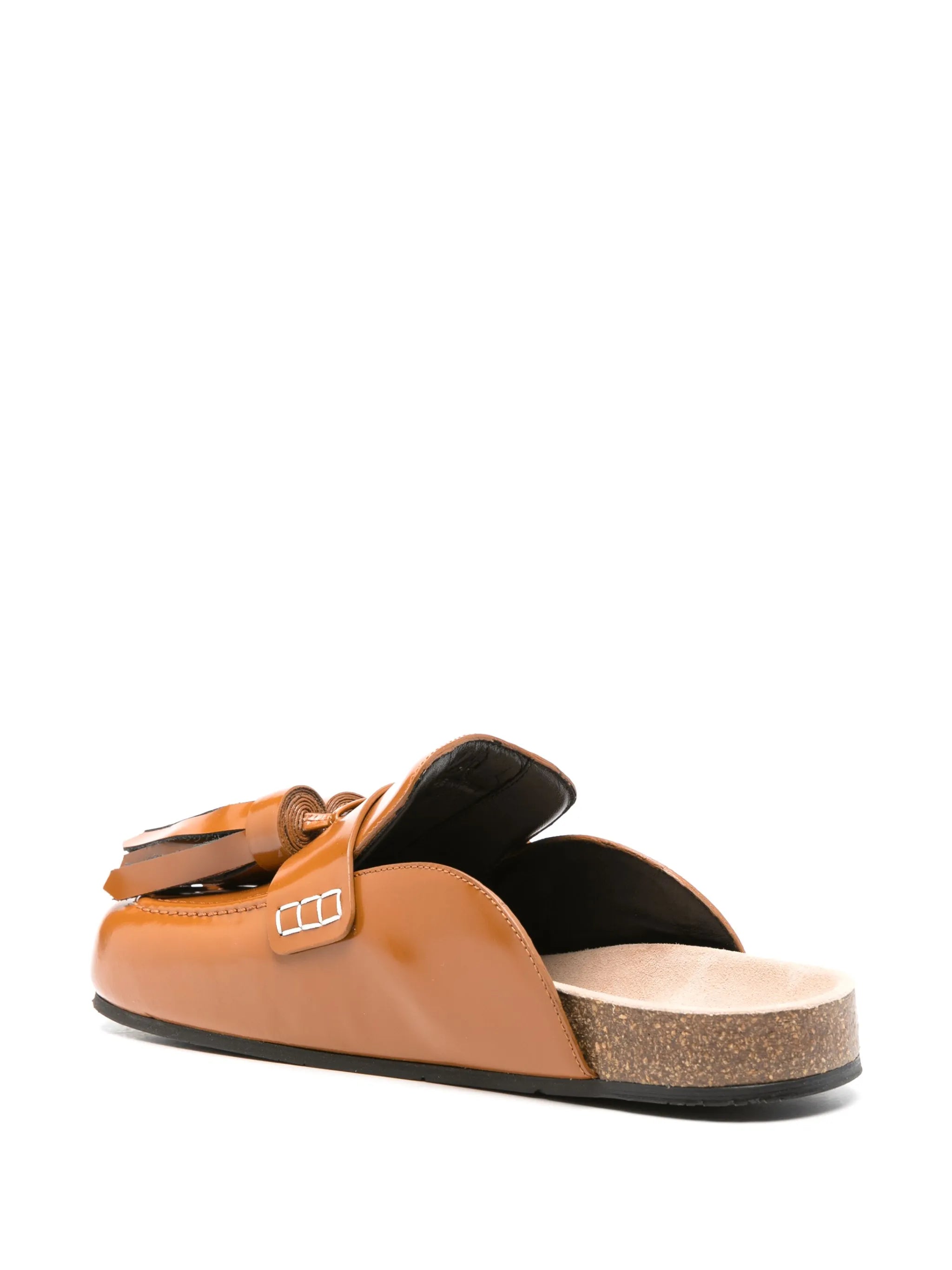 tassel-detail leather mules