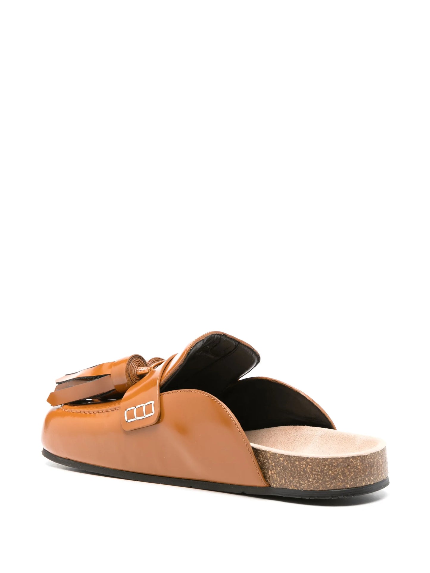 tassel-detail leather mules