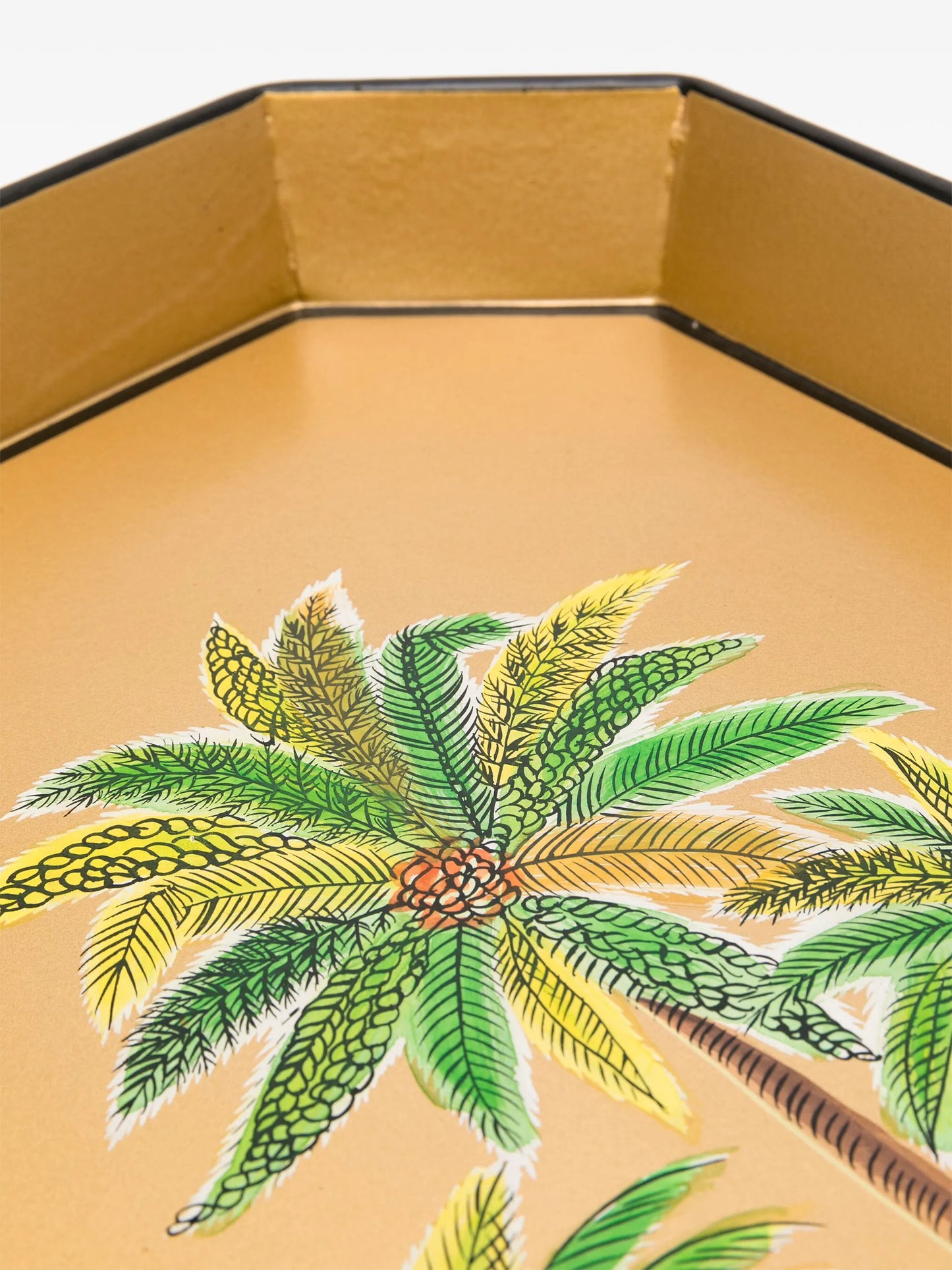 hand-painted palm-tree tray (43cm x 30cm)
