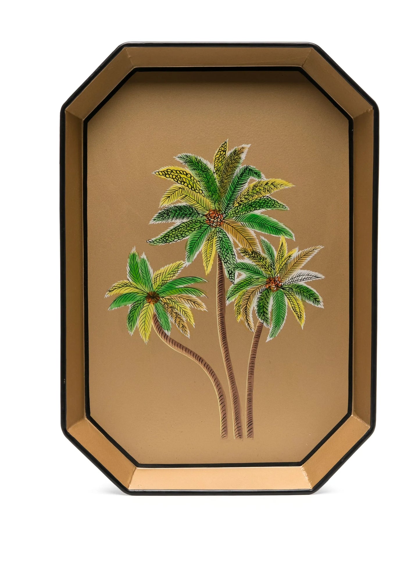 hand-painted palm-tree tray (43cm x 30cm)