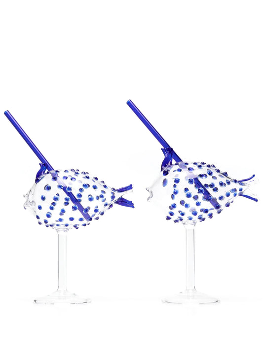 Blowfish cocktail glasses (set of two)