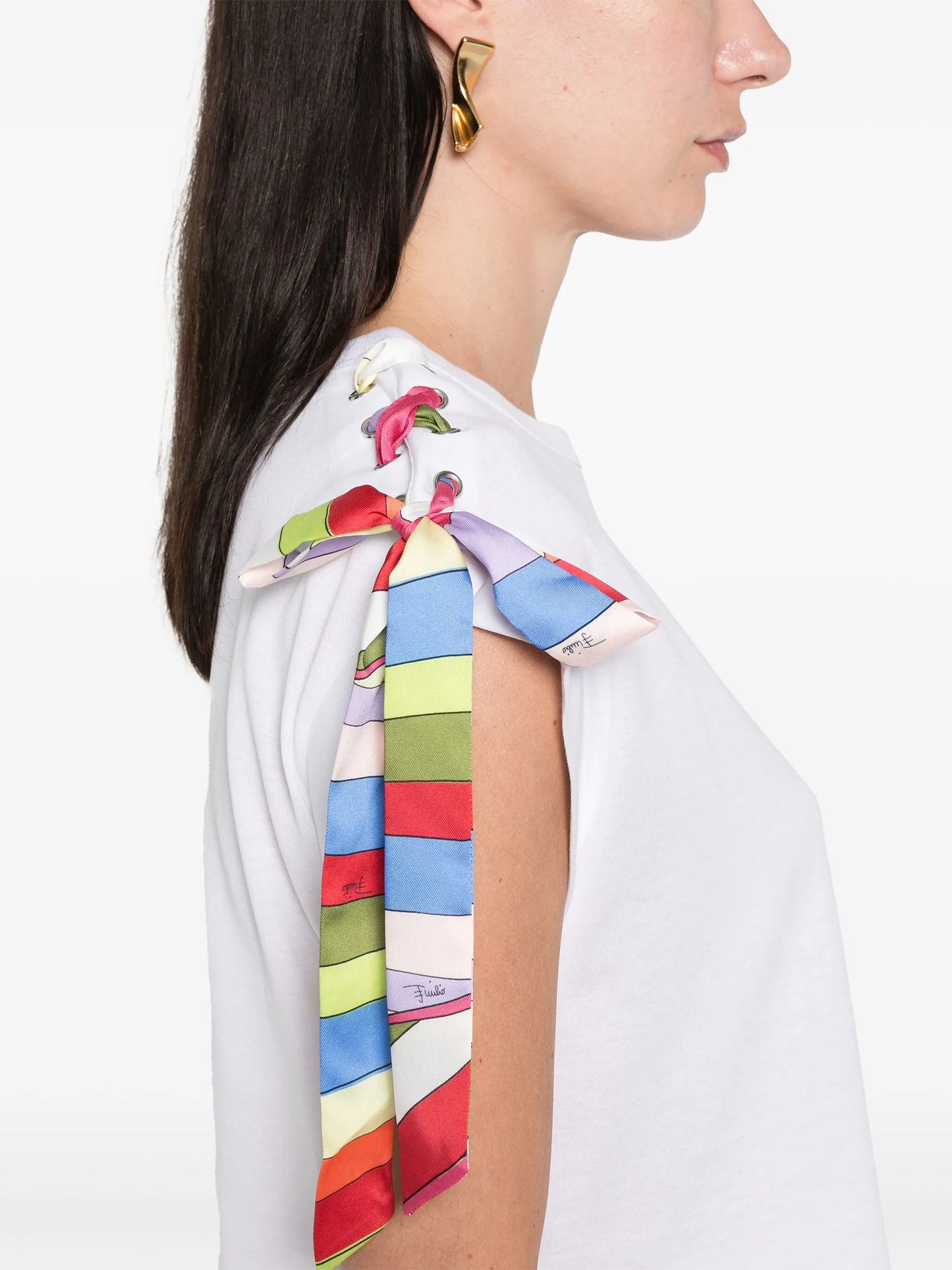 tie-detail T-shirt