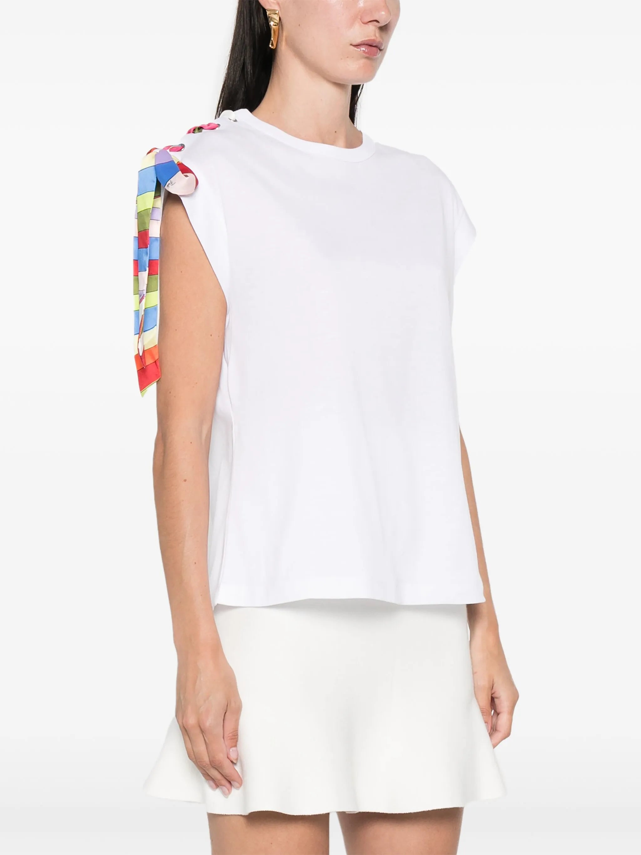 tie-detail T-shirt