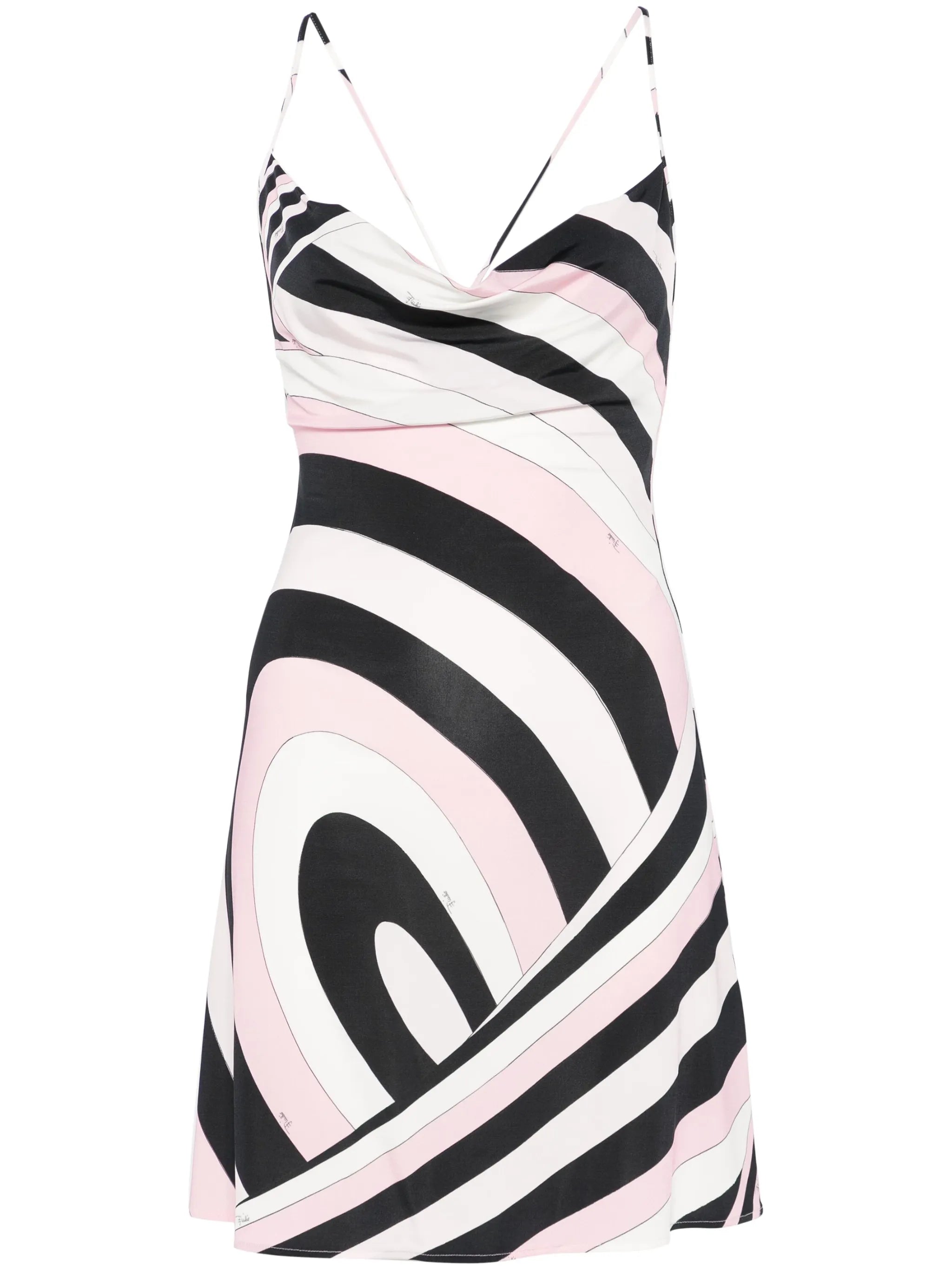 Iride-print mini dress